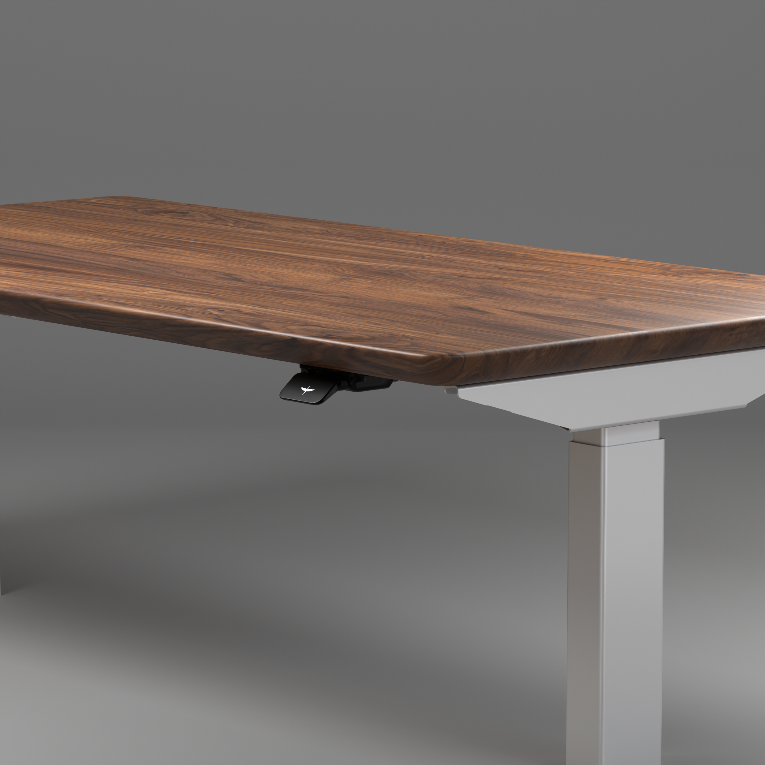 Model 304 Pro Electric Standing Desk | Walnut Wood | 55 x 28 in | White Legs