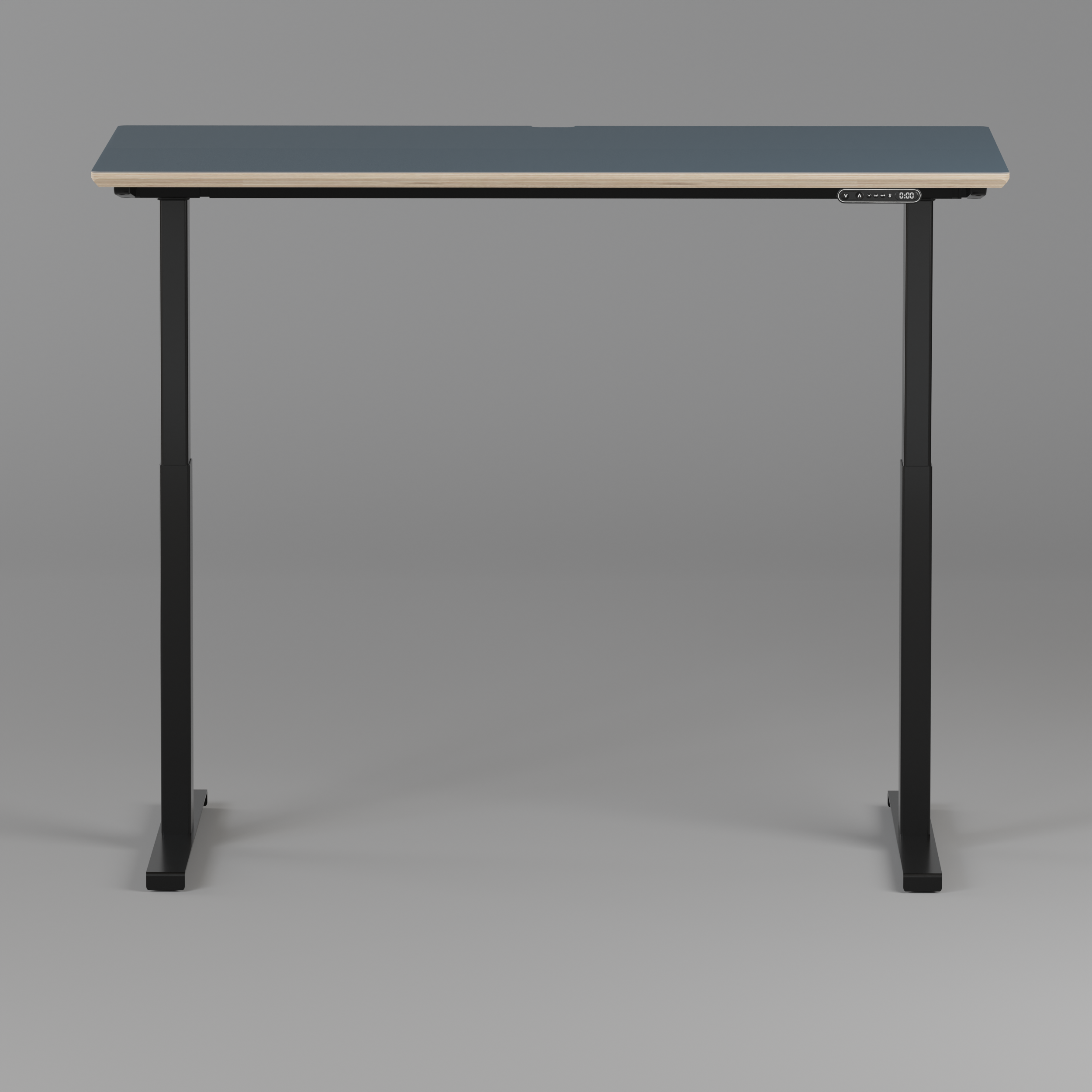 Model 301 | Height Adjustable Desk/Standing Desk (59"x29") | Yale Blue | Black Legs
