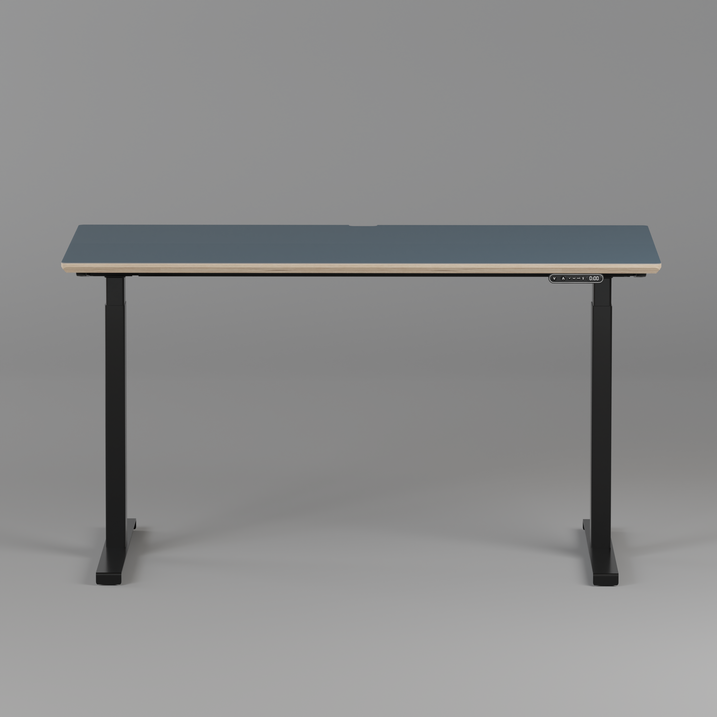 Model 301 | Height Adjustable Desk/Standing Desk (59"x29") | Yale Blue | Black Legs