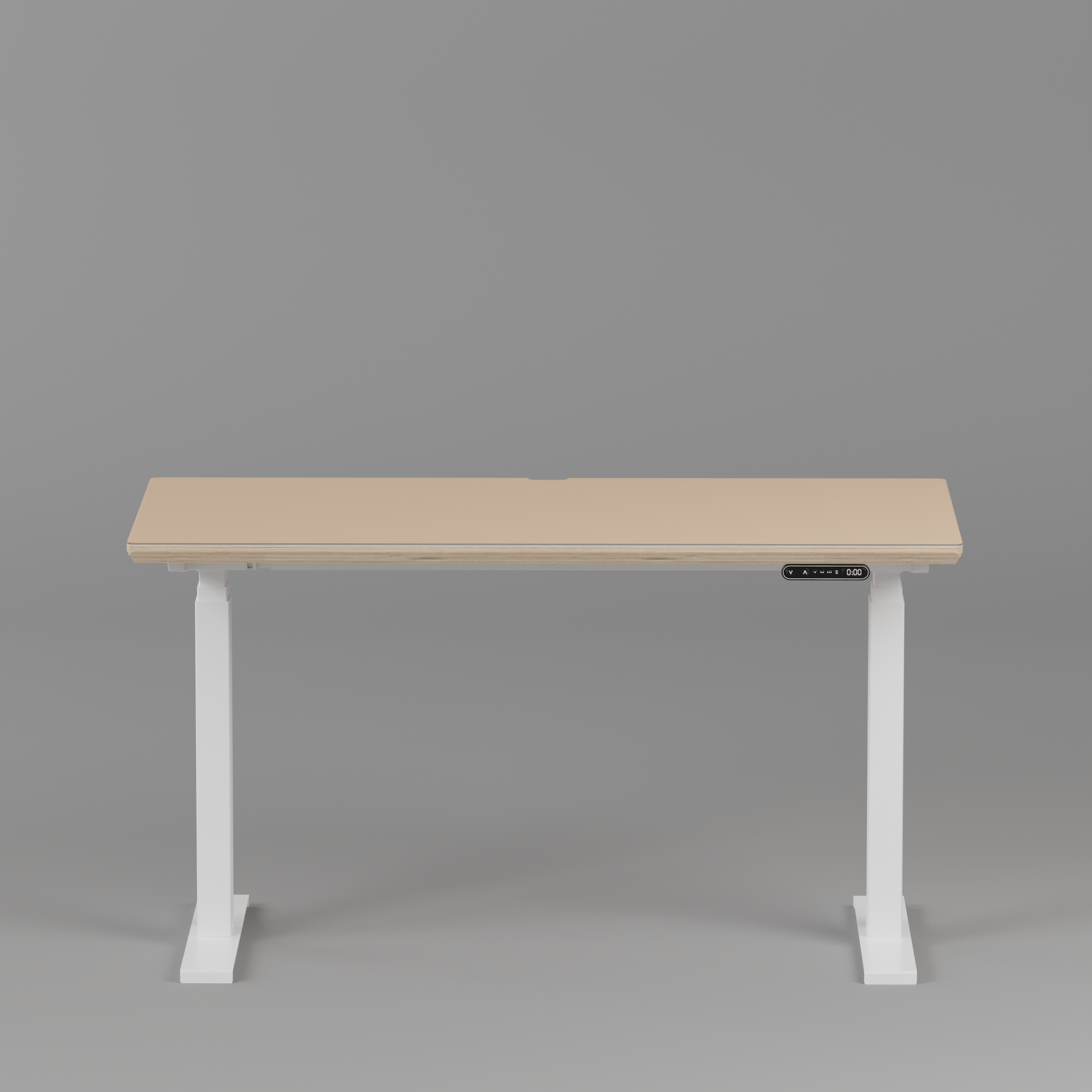 Model 301 Electric Standing Desk | Beige | 48 x 24 in | White Legs