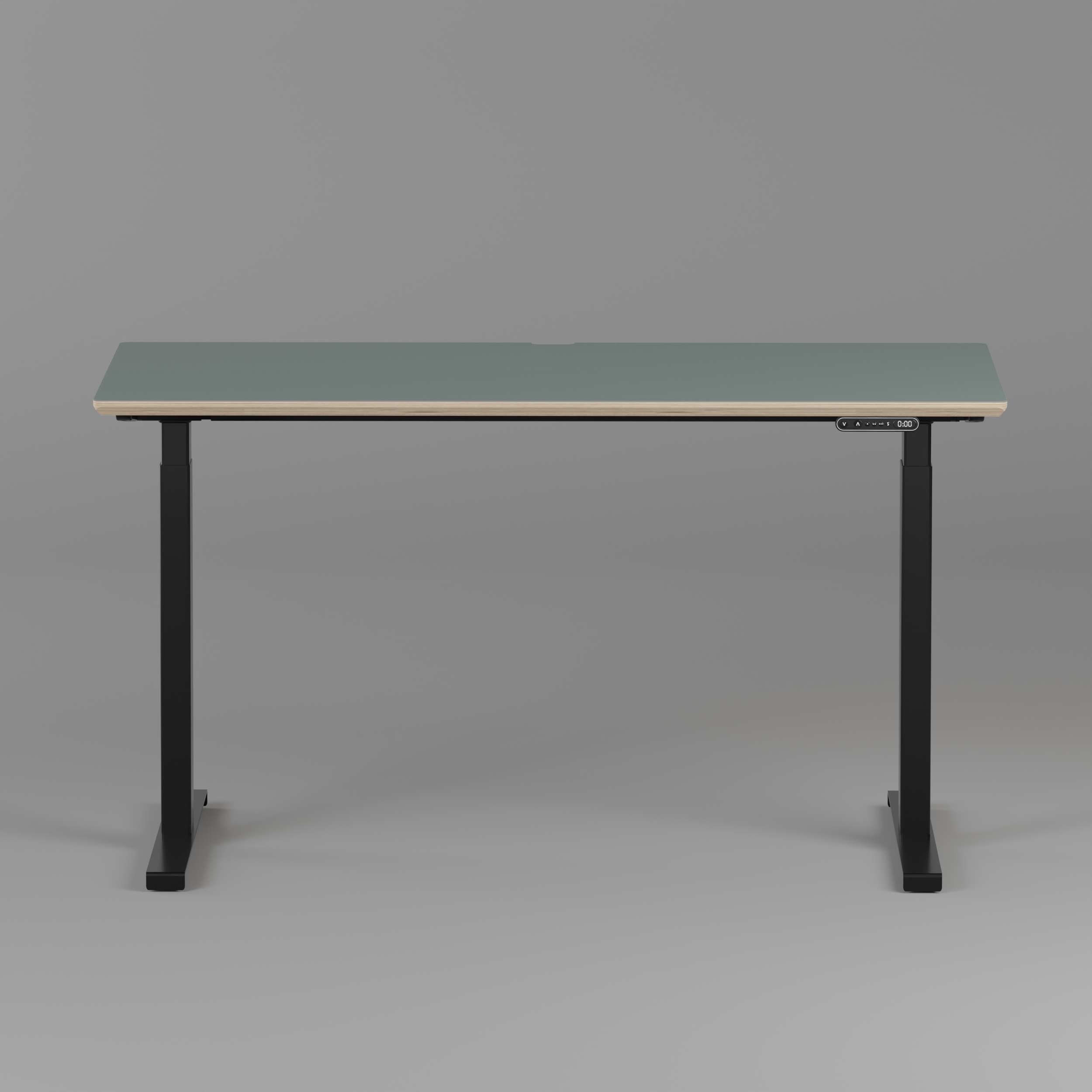 Model 301 | Height Adjustable Desk/Standing Desk (59"x29") | Moss Green | Black Legs