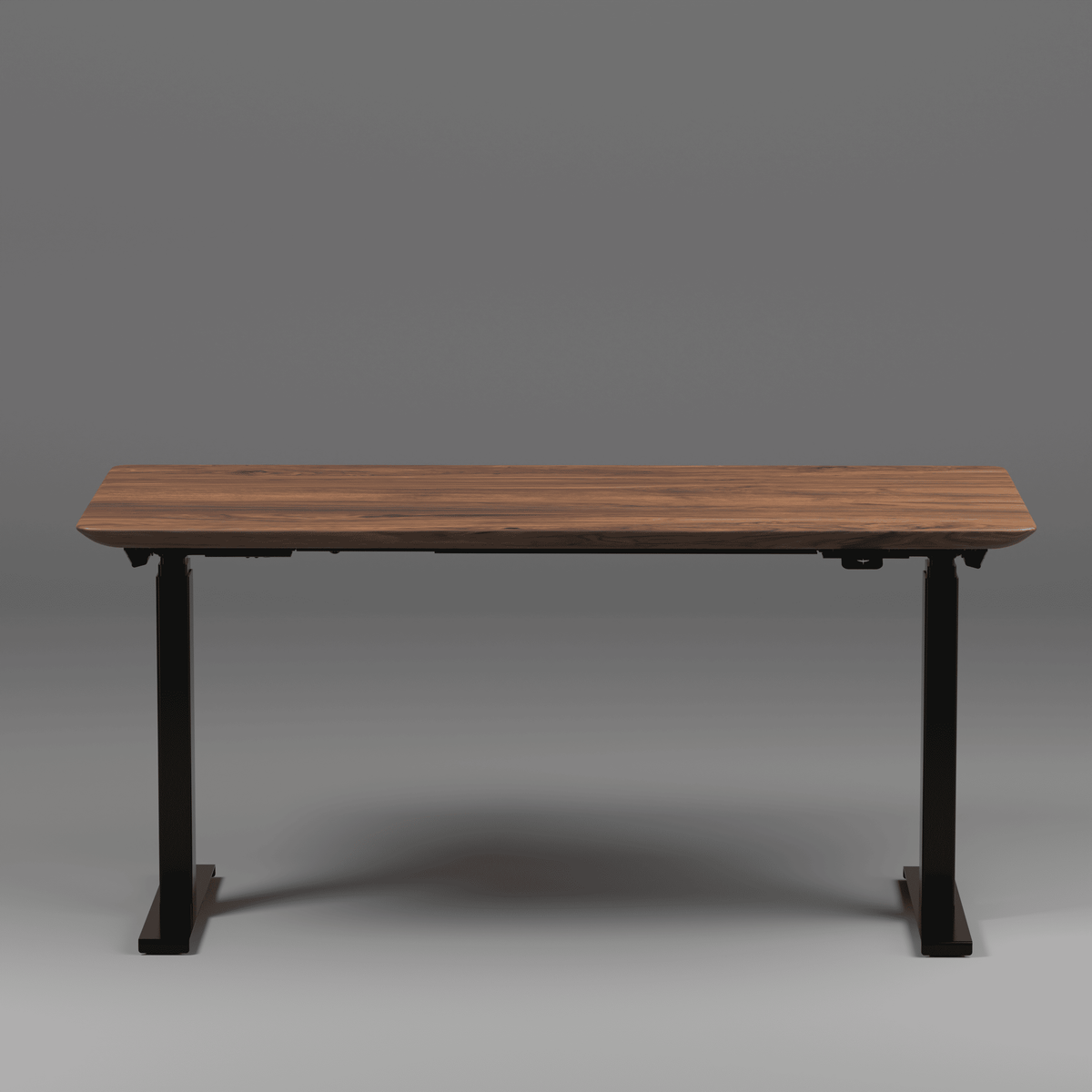 Model 304 Pro Electric Standing Desk | Walnut Wood | 60 x 30 in | Black Legs