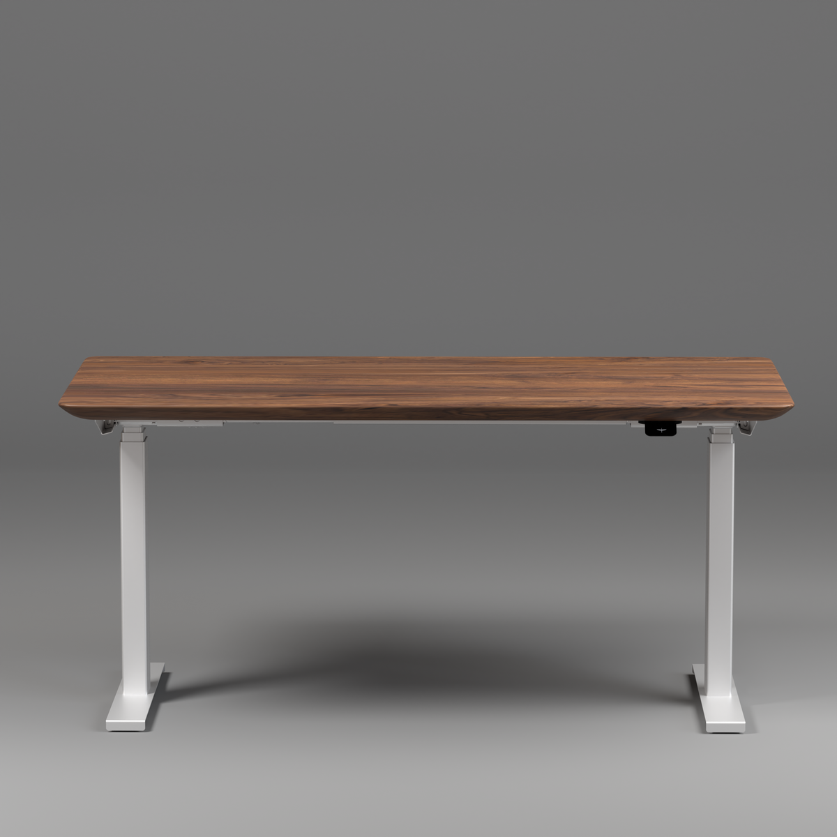 Model 304 Pro Electric Standing Desk | Walnut Wood | 60 x 30 in | White Legs