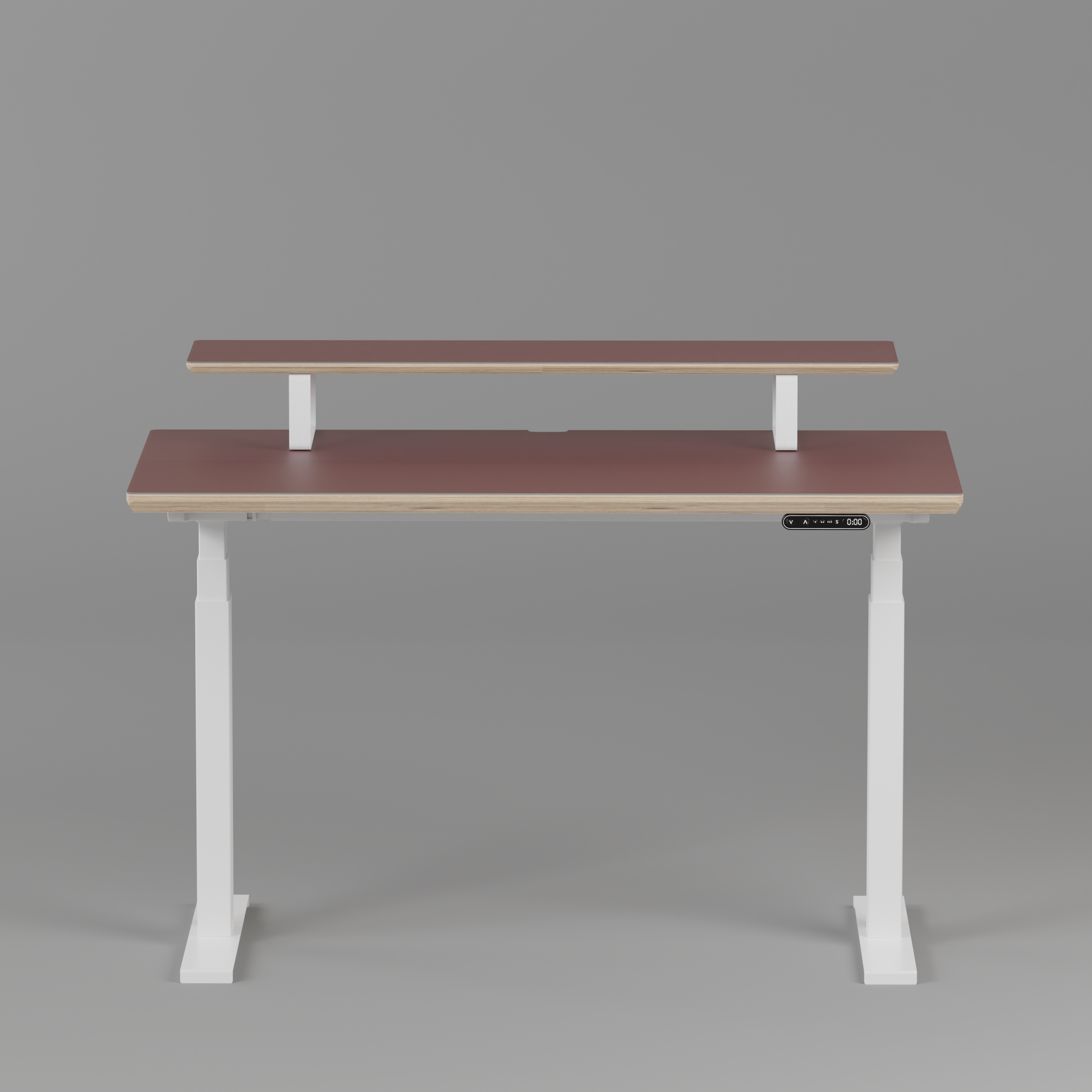 Model 301 Electric Standing Desk | Rosso | 55 x 27 in | White Legs