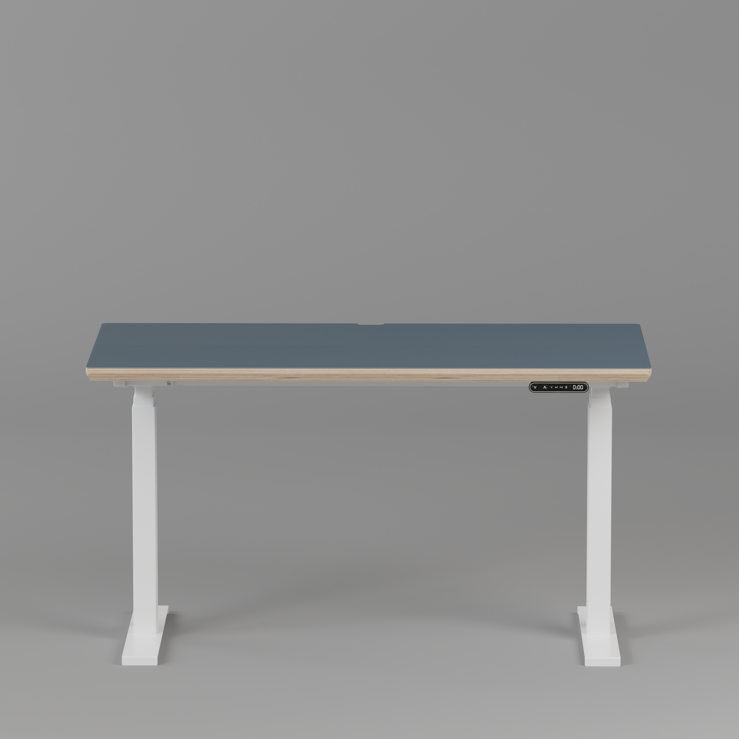 Model 301 Electric Standing Desk | Yale Blue | 48 x 24 in | White Legs
