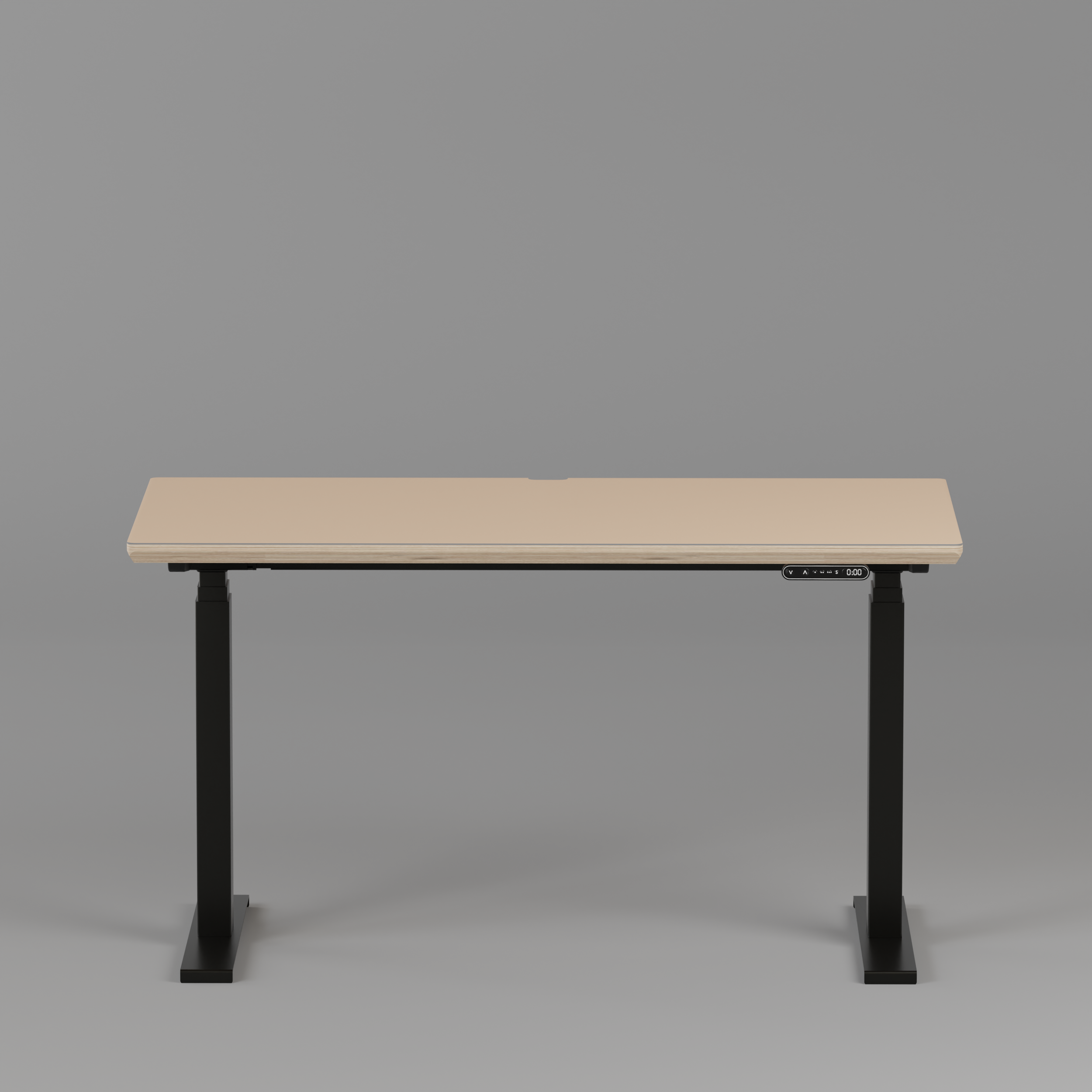 Model 301 Electric Standing Desk | Beige | 48 x 24 in | Black Legs