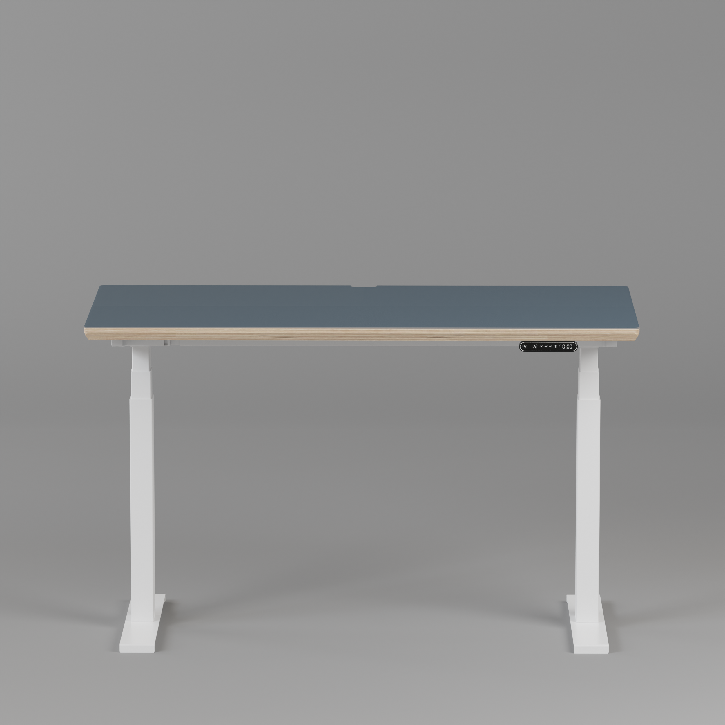 Model 301 Electric Standing Desk | Yale Blue | 48 x 24 in | White Legs