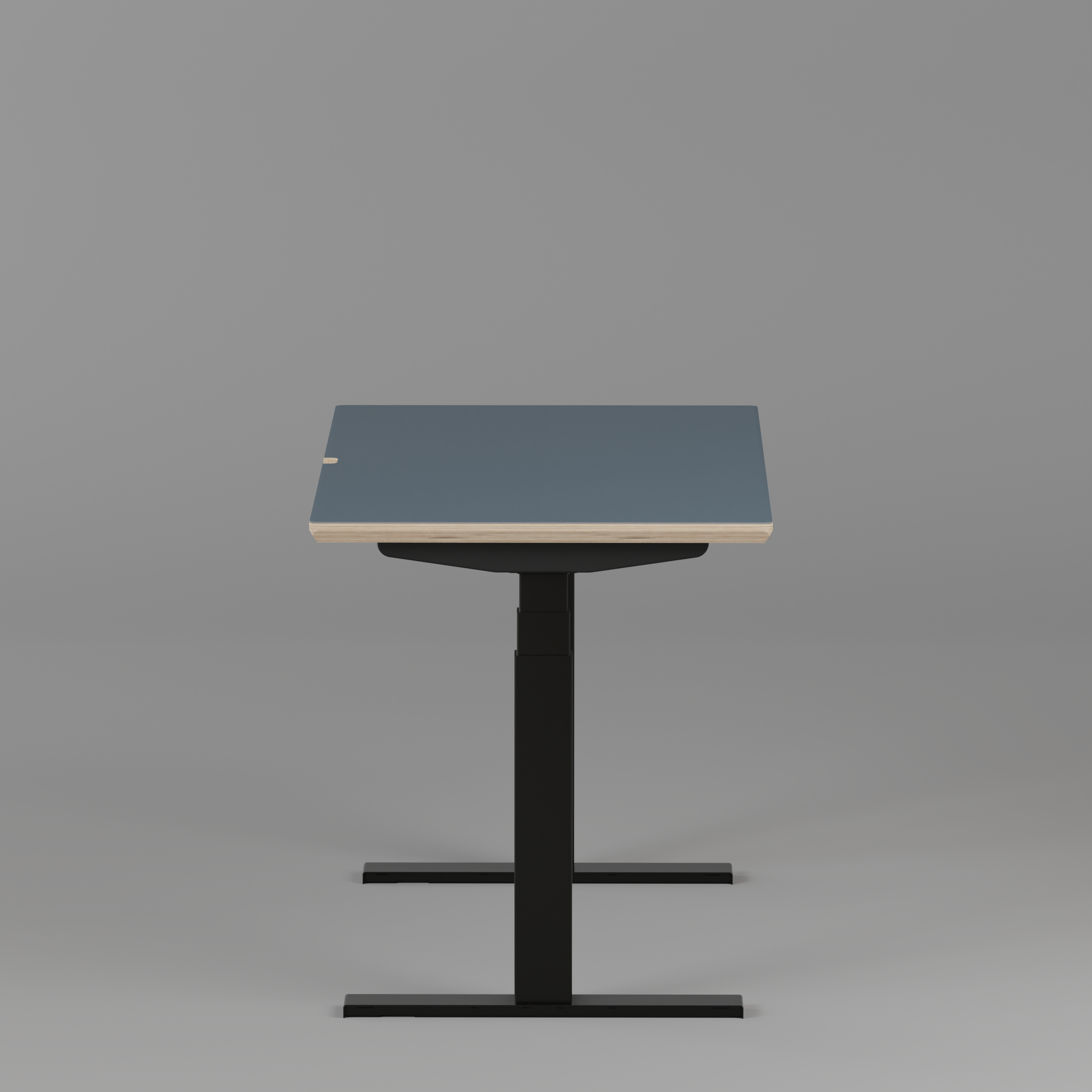 Model 301 Electric Standing Desk | Yale Blue | 48 x 24 in | Black Legs