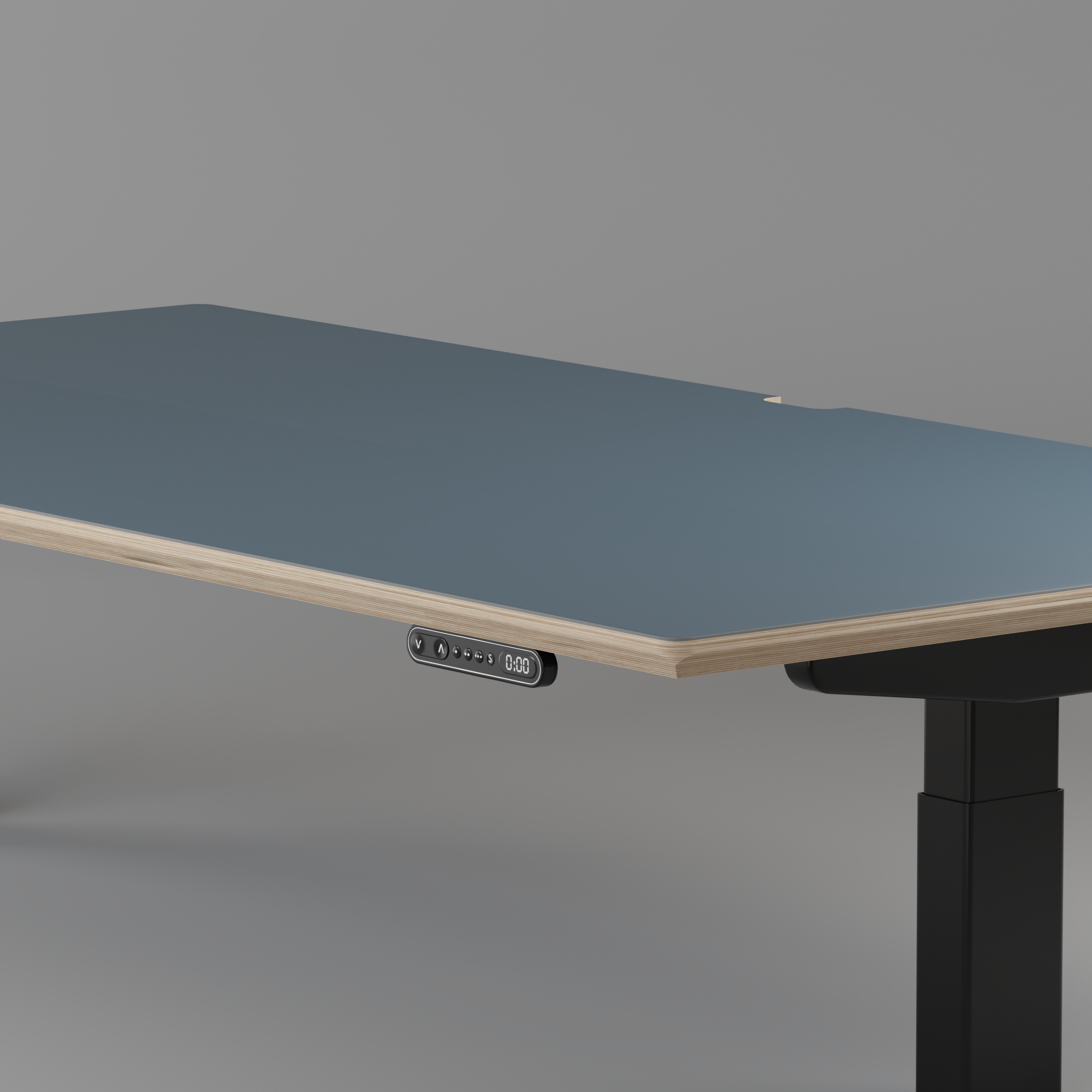 Model 301 | Height Adjustable Desk/Standing Desk (59"x29") | Yale Blue | Black Legs