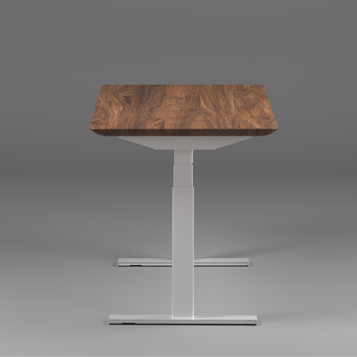Model 304 Pro Electric Standing Desk | Walnut Wood | 60 x 30 in | White Legs