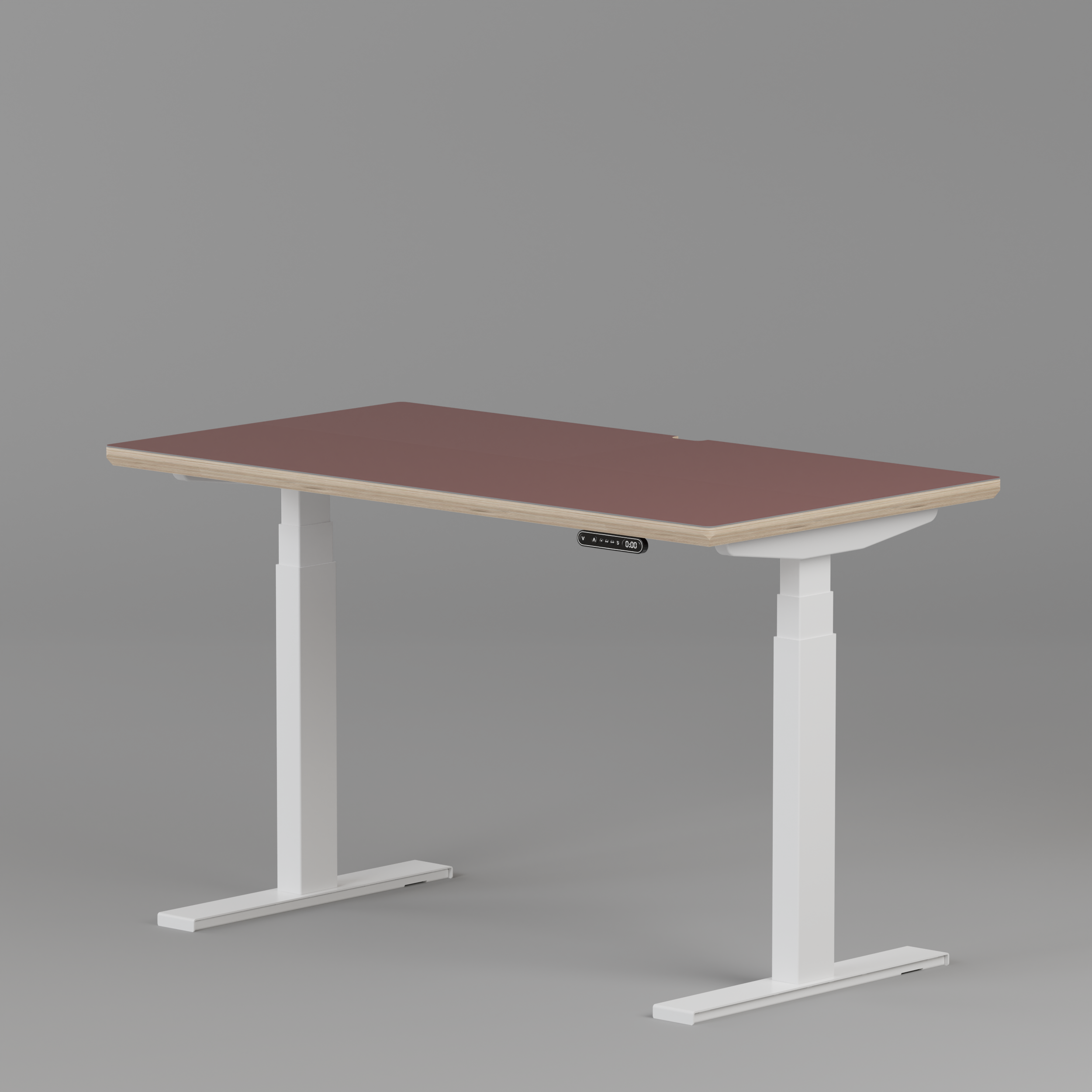 Model 301 Electric Standing Desk | Rosso | 48 x 24 in | White Legs