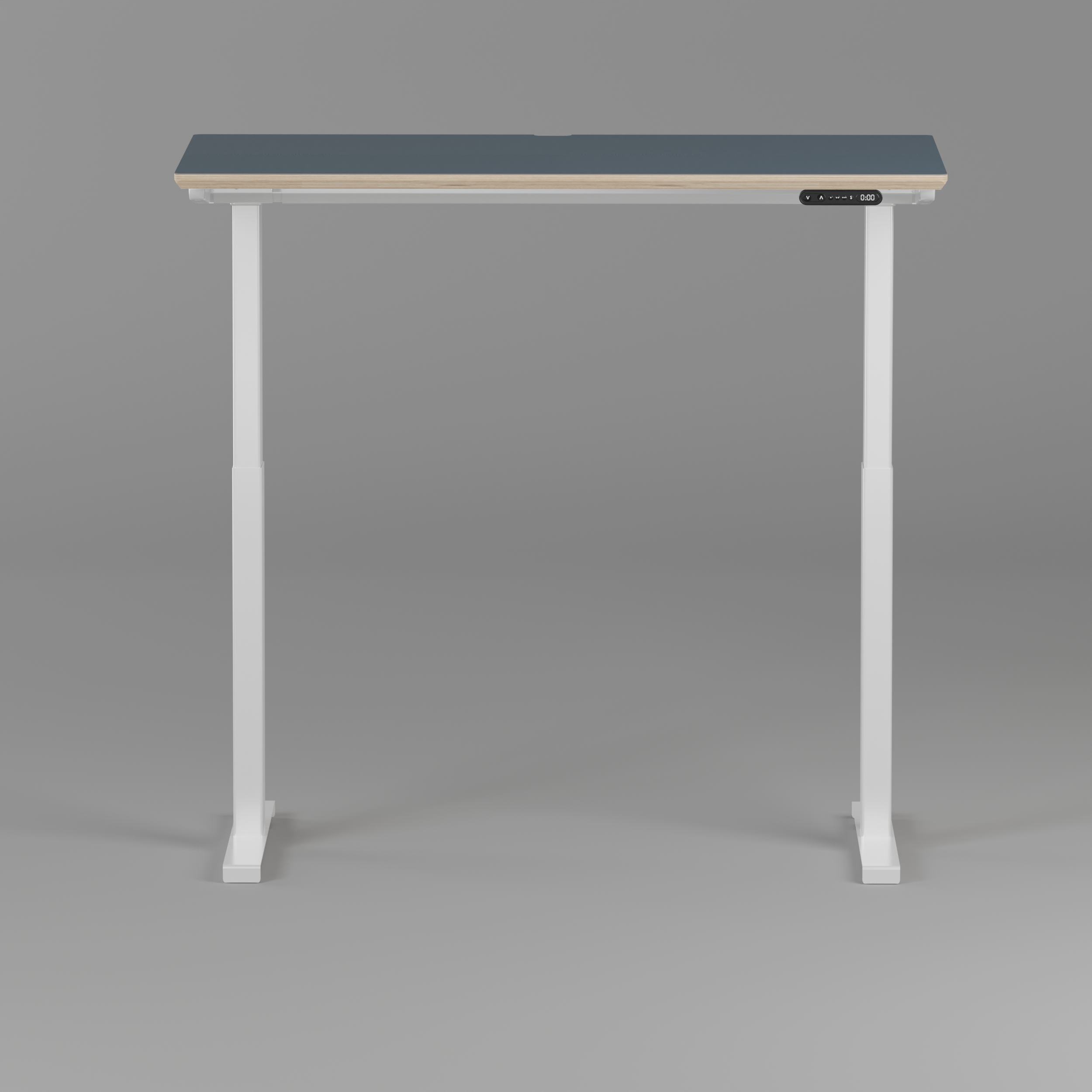 Model 301 | Height Adjustable Desk/Standing Desk (48"x24") | Yale Blue | White Legs