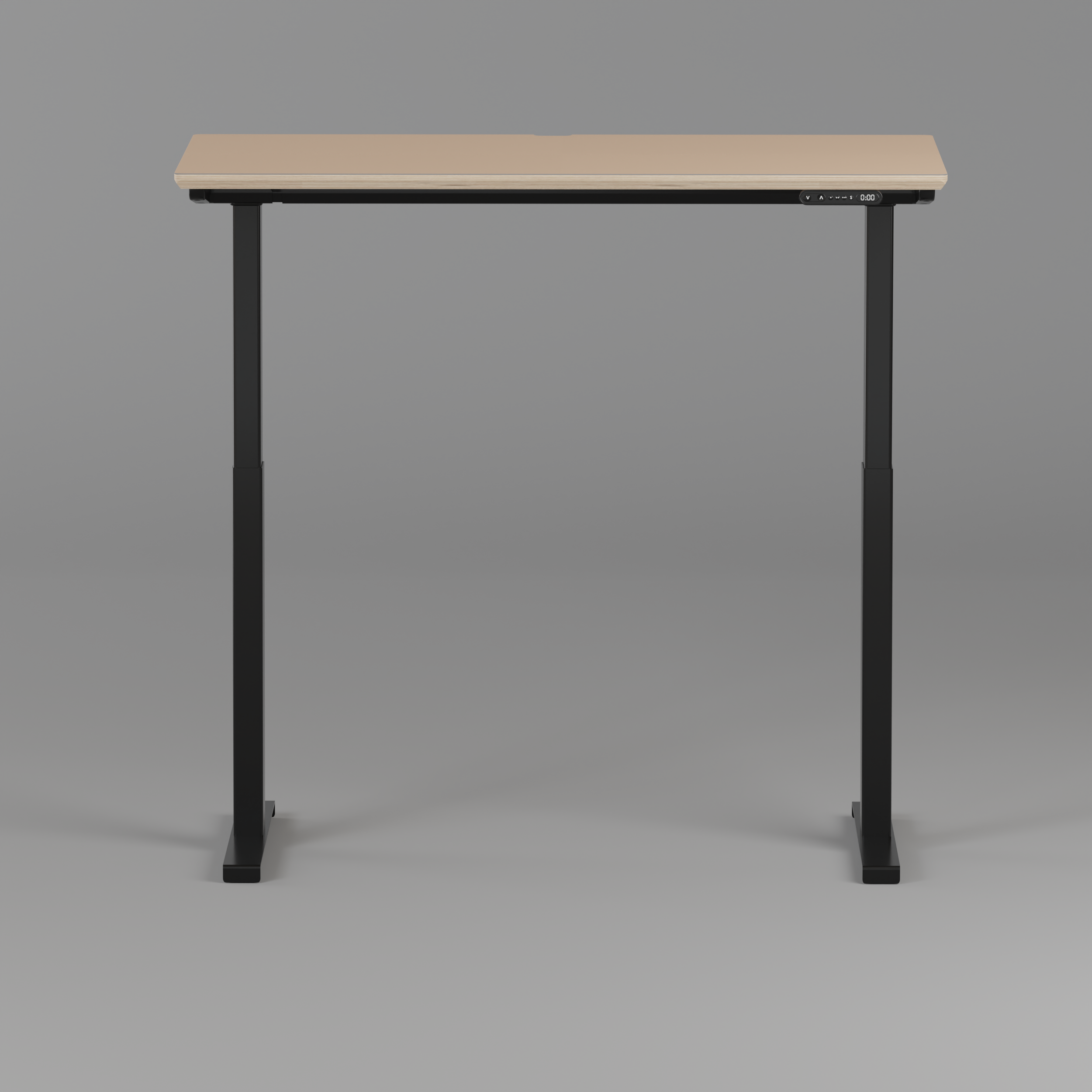 Model 301 | Height Adjustable Desk/Standing Desk (48"x24") | Beige | Black Legs
