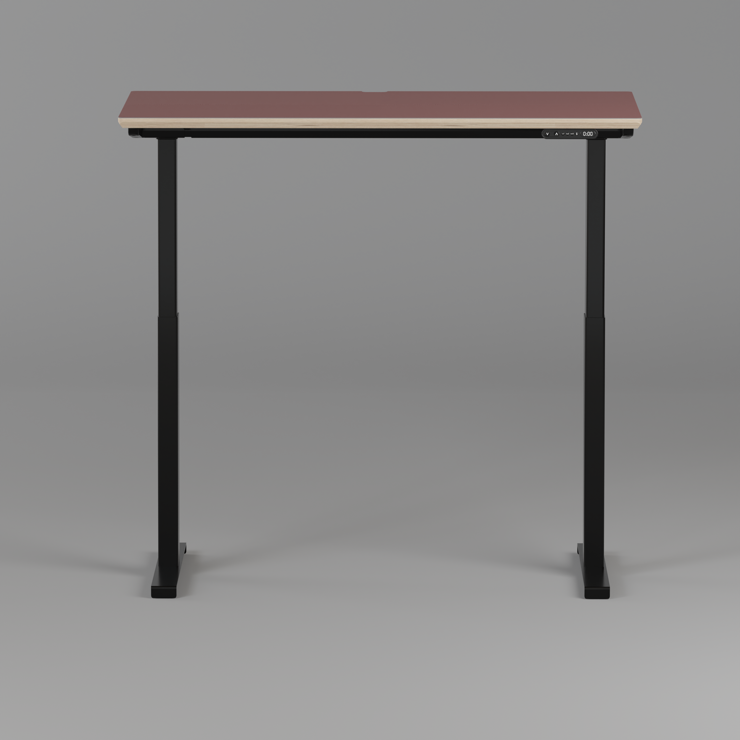 Model 301 | Height Adjustable Desk/Standing Desk (48"x24") | Rosso | Black Legs