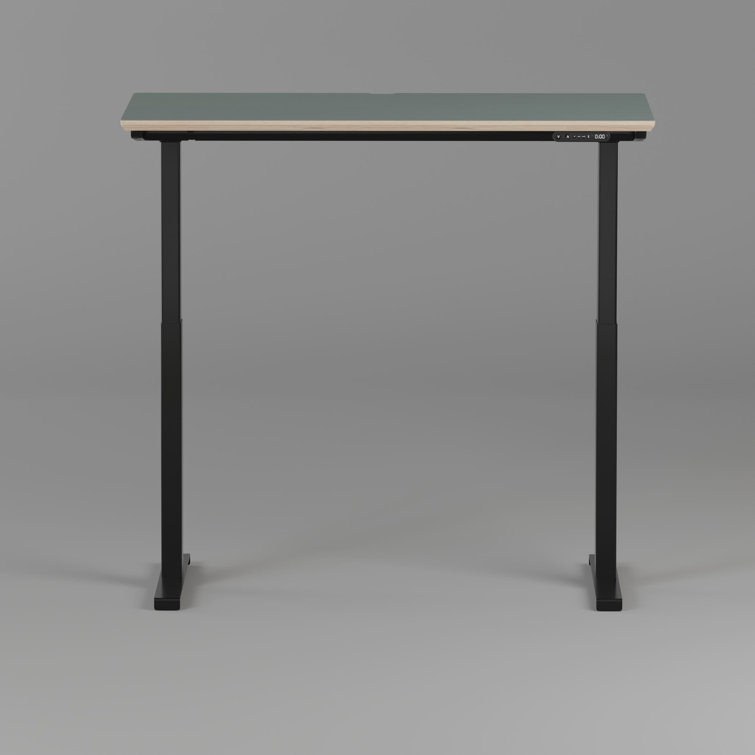 Model 301 | Height Adjustable Desk/Standing Desk (48"x24") | Moss Green | Black Legs