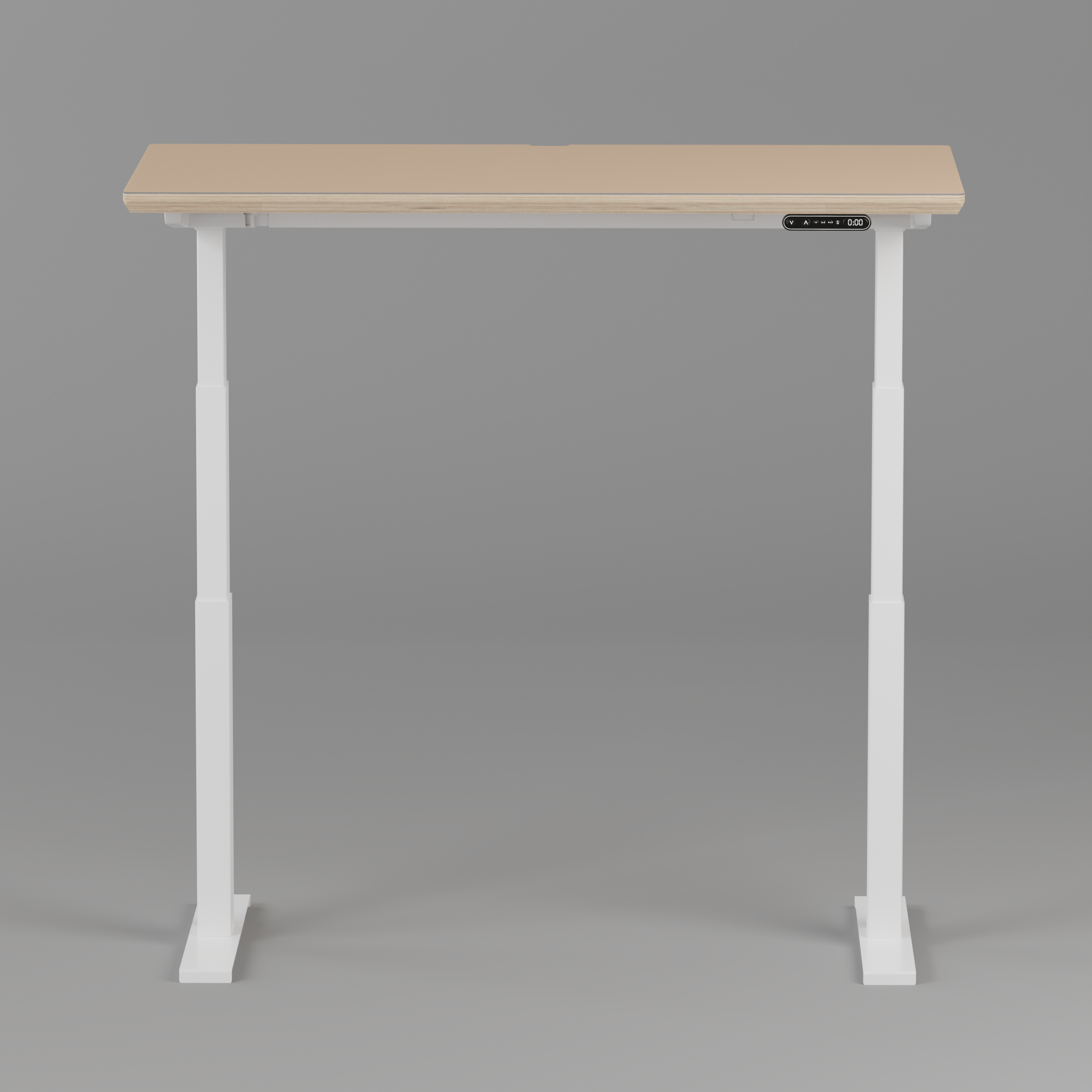 Model 301 Electric Standing Desk | Beige | 48 x 24 in | White Legs