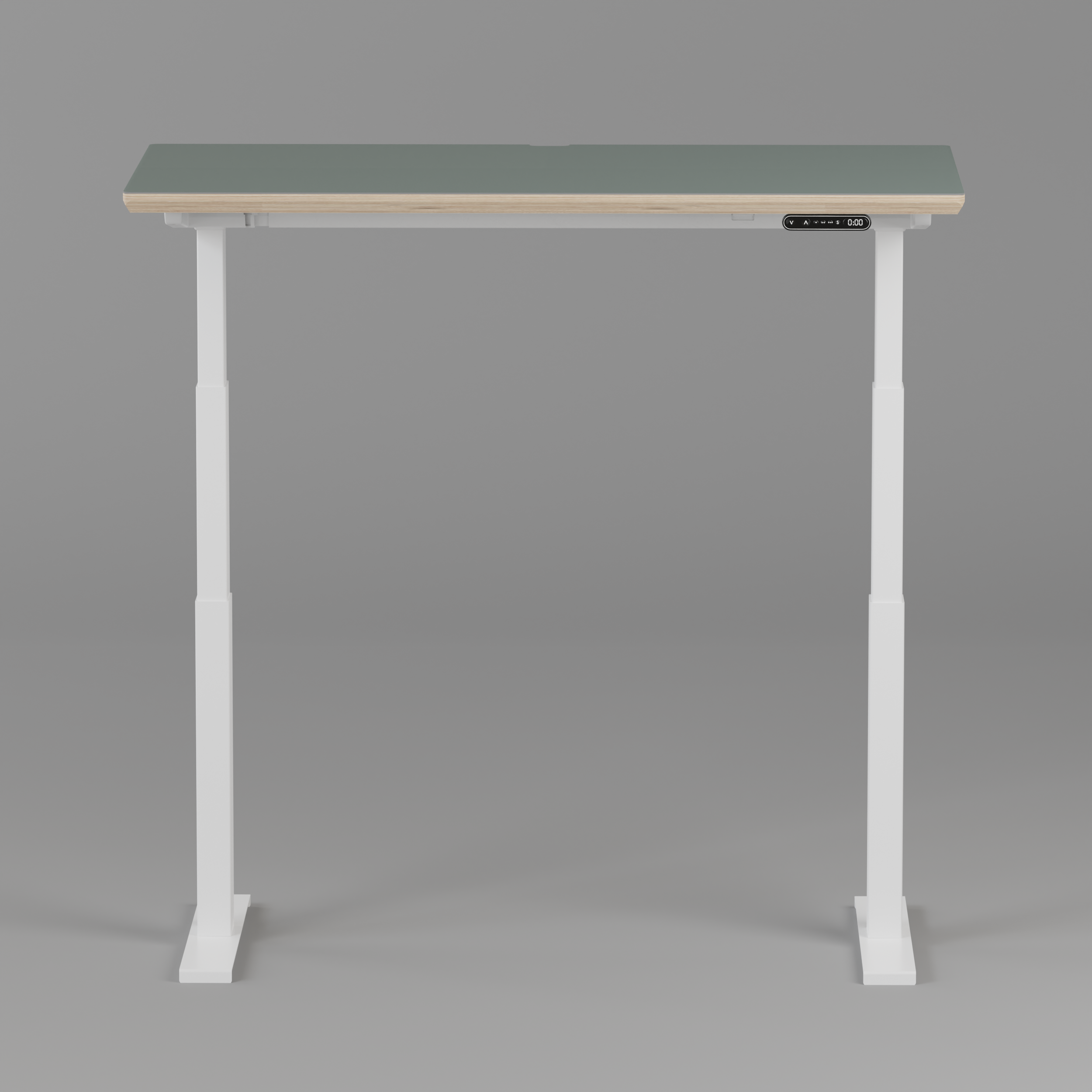 Model 301 Electric Standing Desk | Moss Green | 48 x 24 in | White Legs