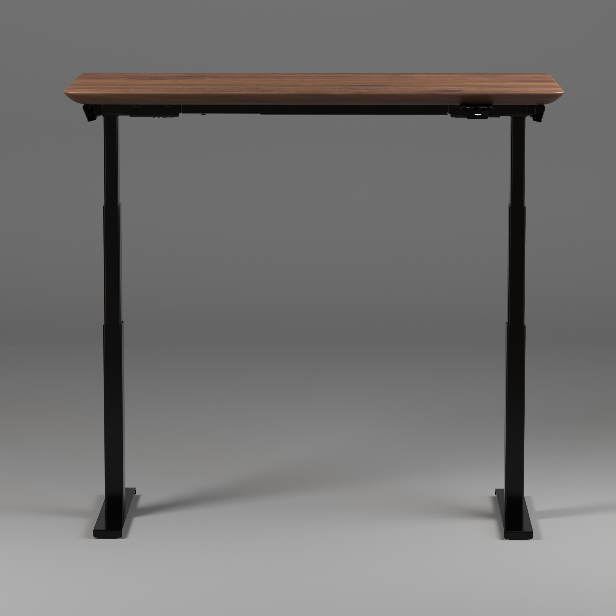 Model 304 Pro Electric Standing Desk | Walnut Wood | 55 x 28 in | Black Legs