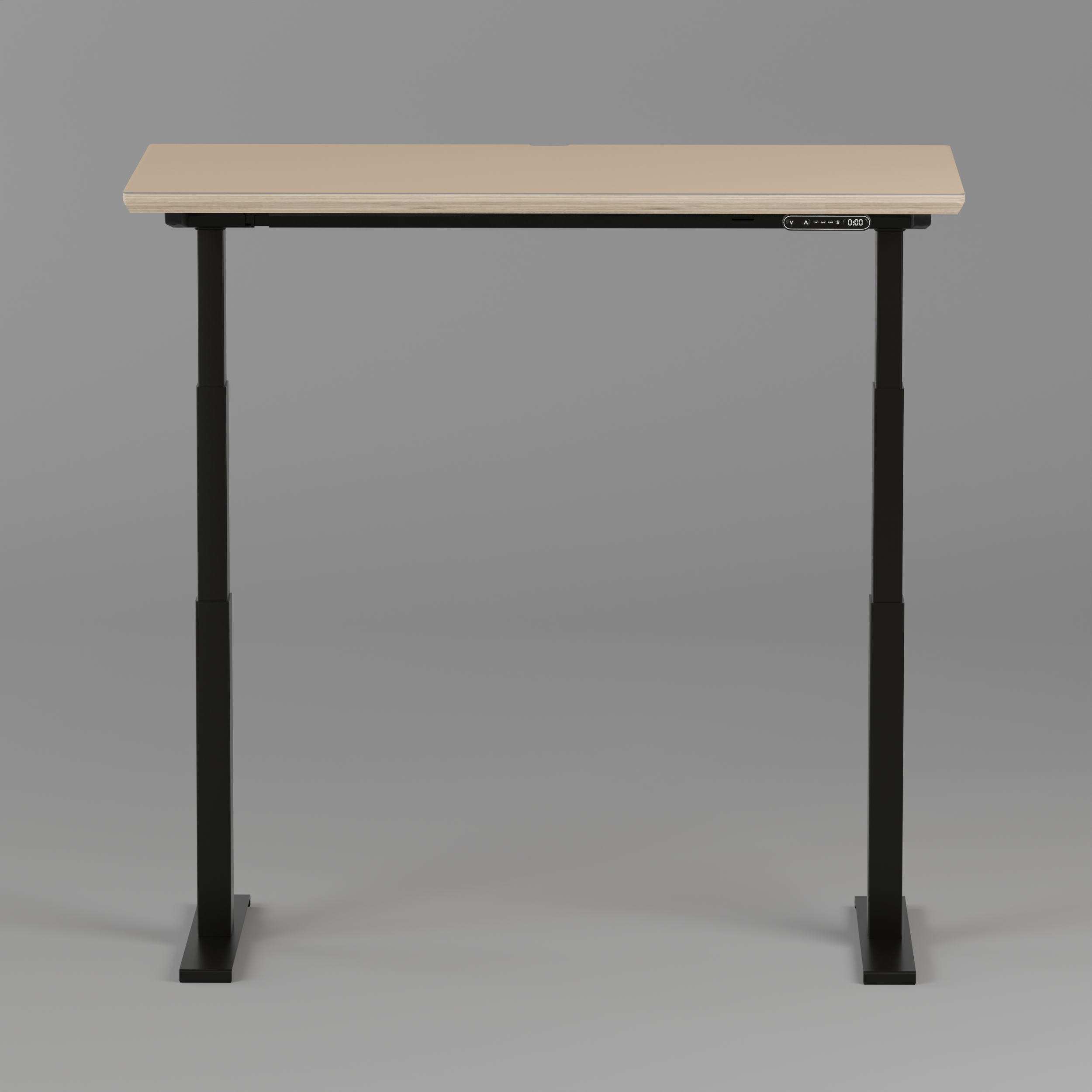 Model 301 Electric Standing Desk | Beige | 48 x 24 in | Black Legs