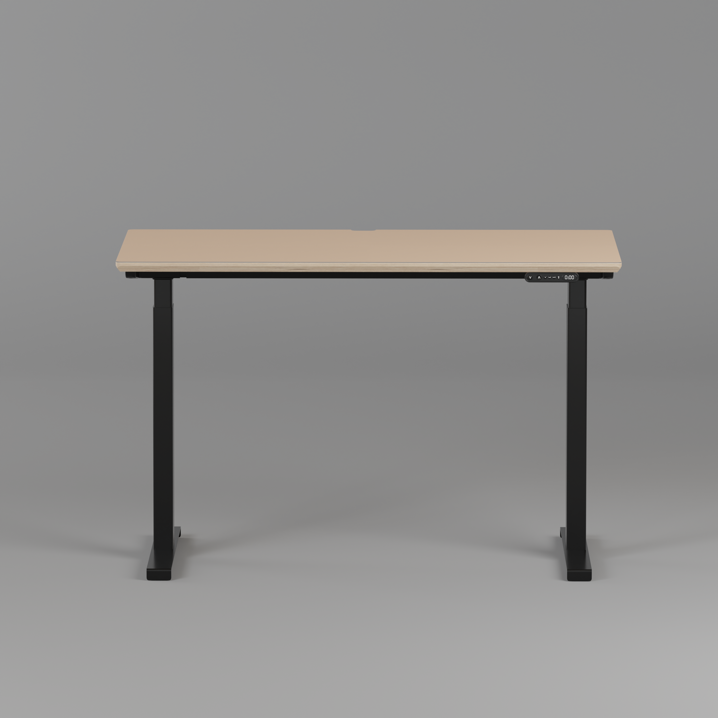 Model 301 | Height Adjustable Desk/Standing Desk (48"x24") | Beige | Black Legs