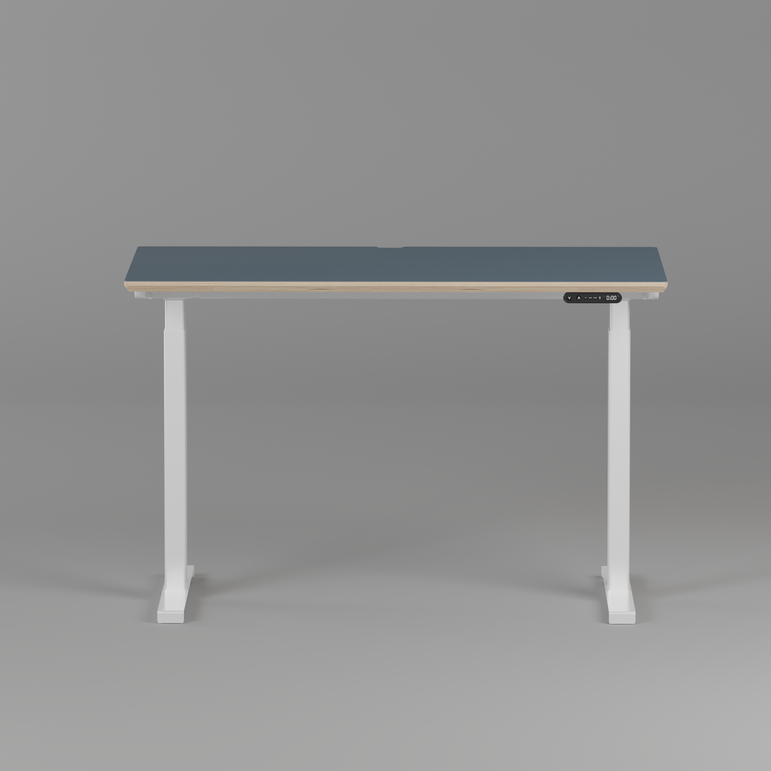 Model 301 | Height Adjustable Desk/Standing Desk (48"x24") | Yale Blue | White Legs