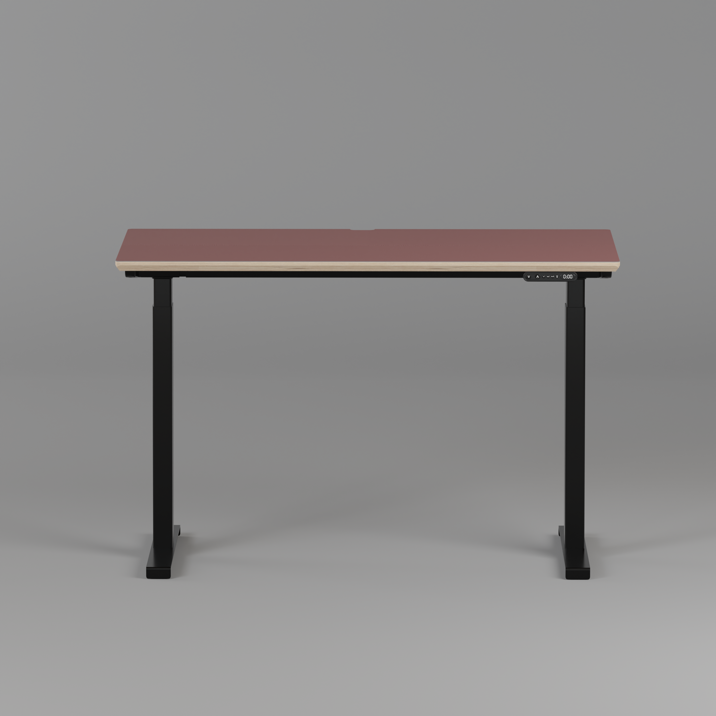 Model 301 | Height Adjustable Desk/Standing Desk (48"x24") | Rosso | Black Legs