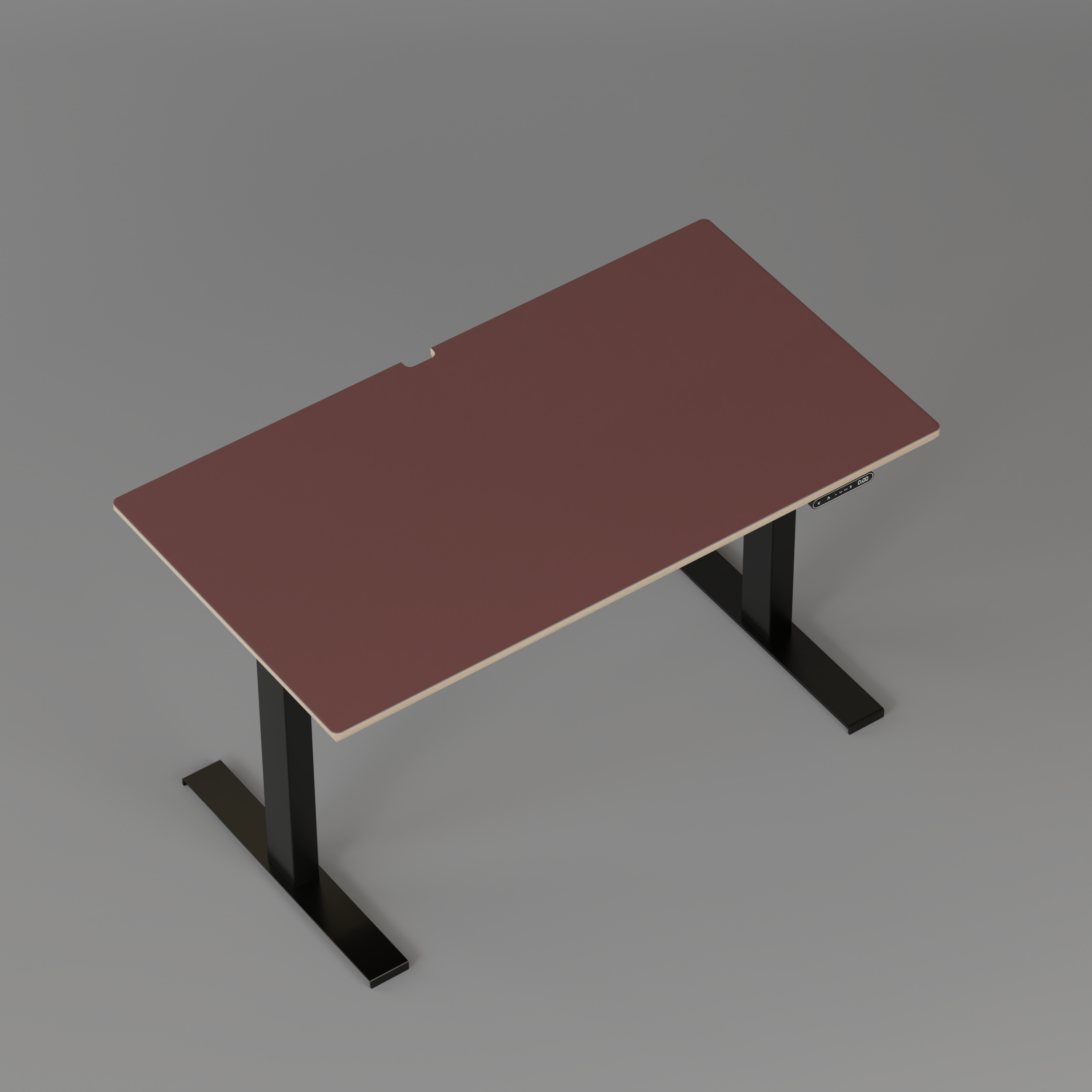 Model 301 Electric Standing Desk | Rosso | 48 x 24 in | Black Legs