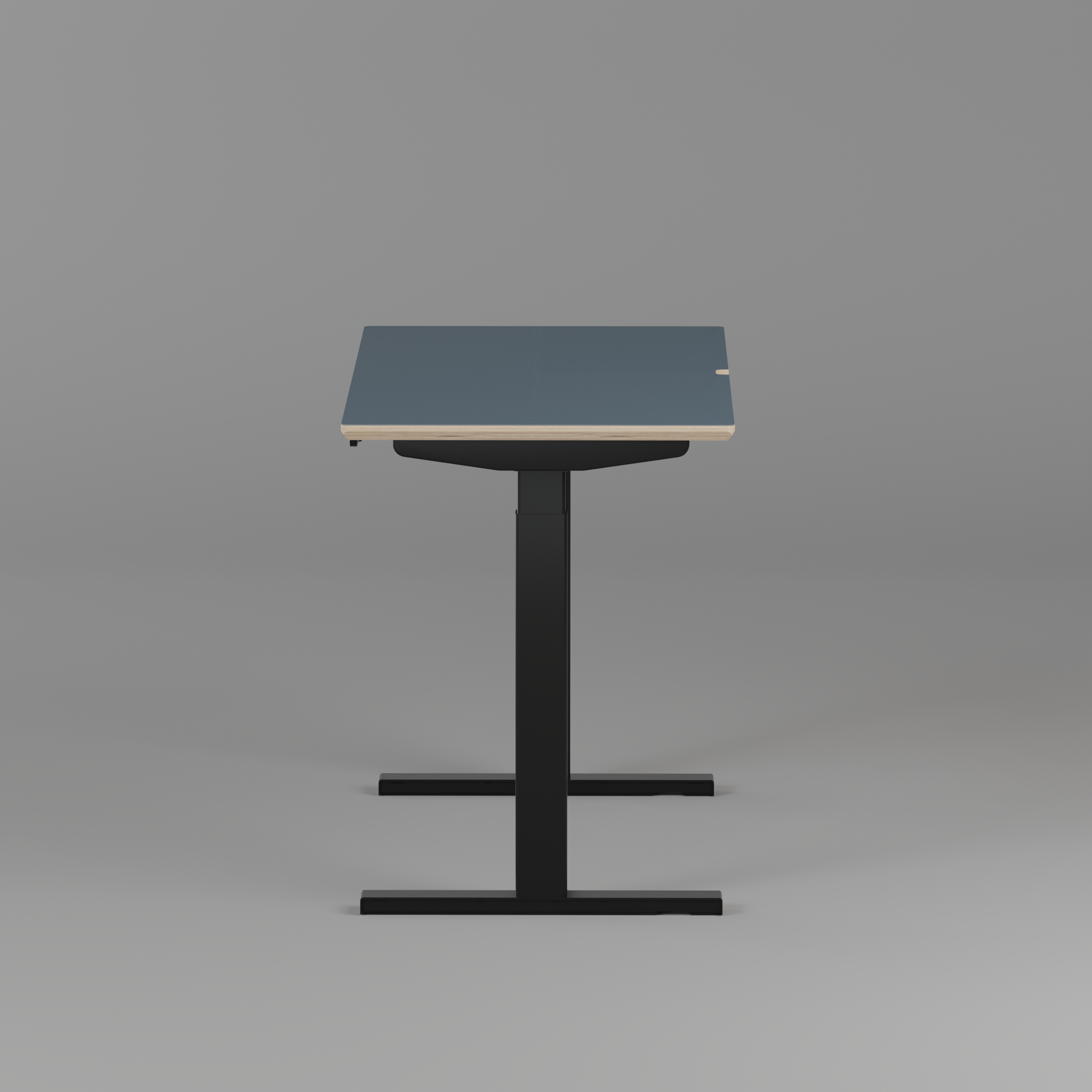 Model 301 | Height Adjustable Desk/Standing Desk (48"x24") | Yale Blue | Black Legs