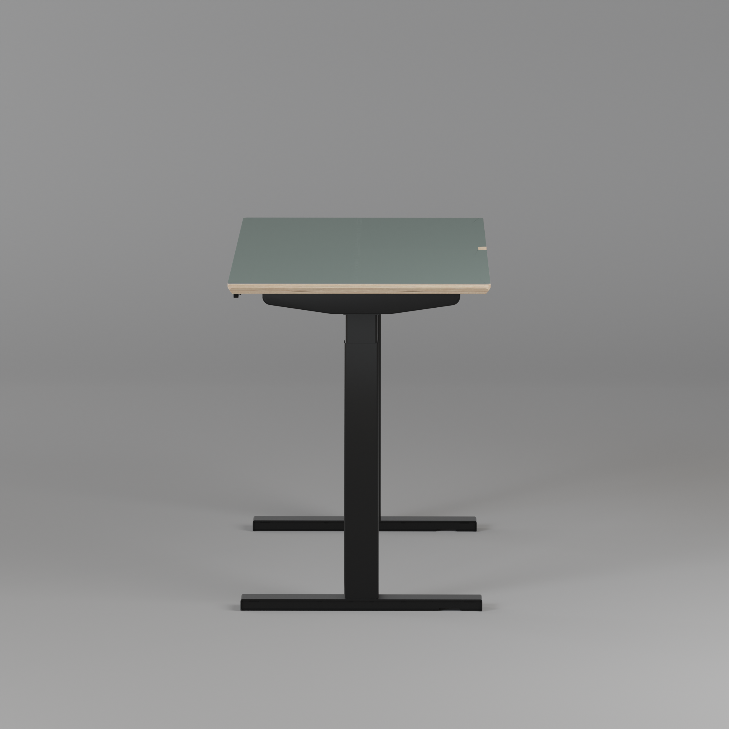 Model 301 | Height Adjustable Desk/Standing Desk (48"x24") | Moss Green | Black Legs