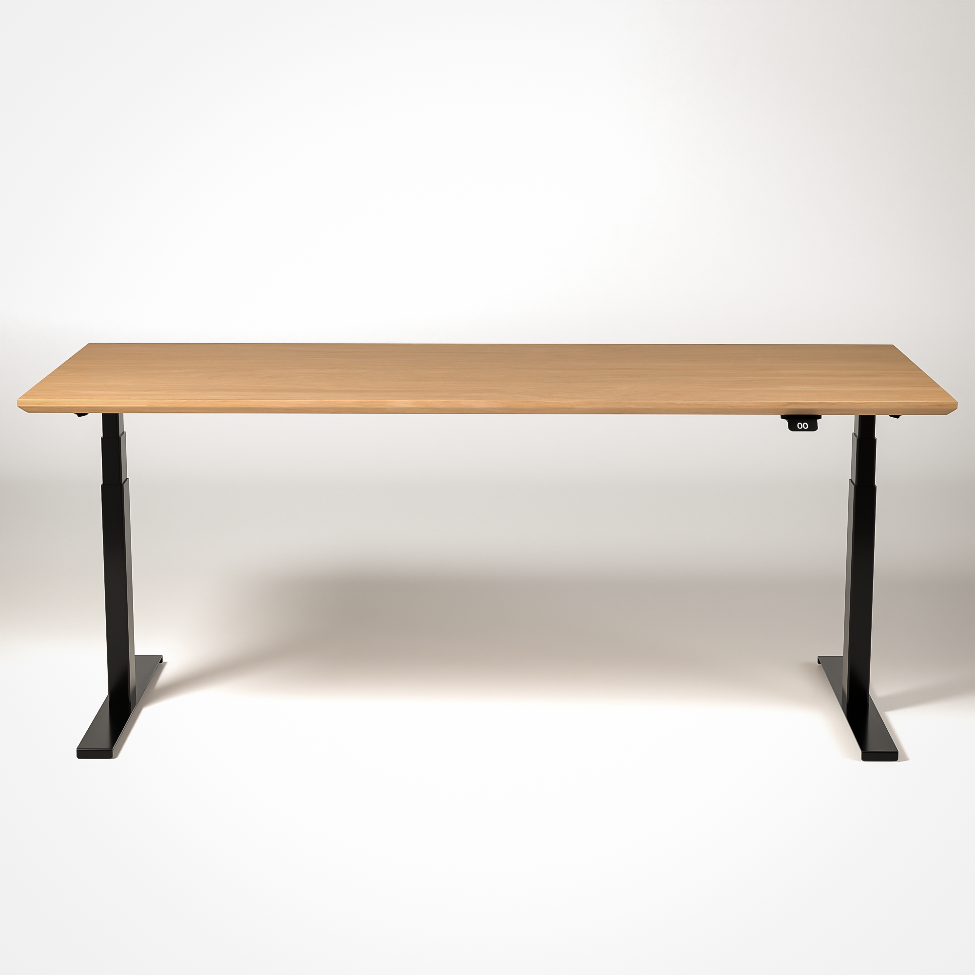 Model 304 | Pro High-Speed Solid-Wood Desk (68"x29") | Oak Wood | Black Legs