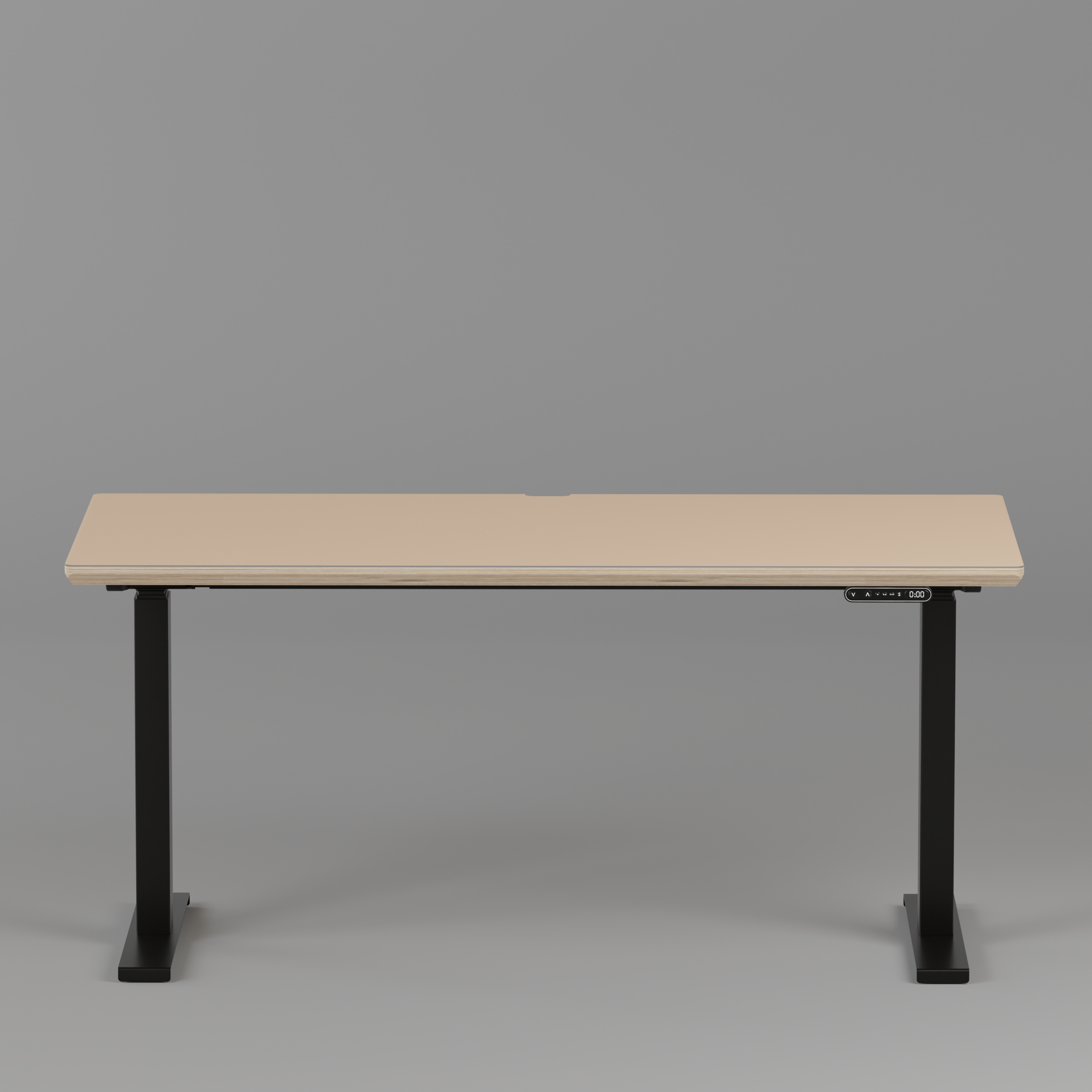 Model 301 Electric Standing Desk | Beige | 55 x 27 in | Black Legs
