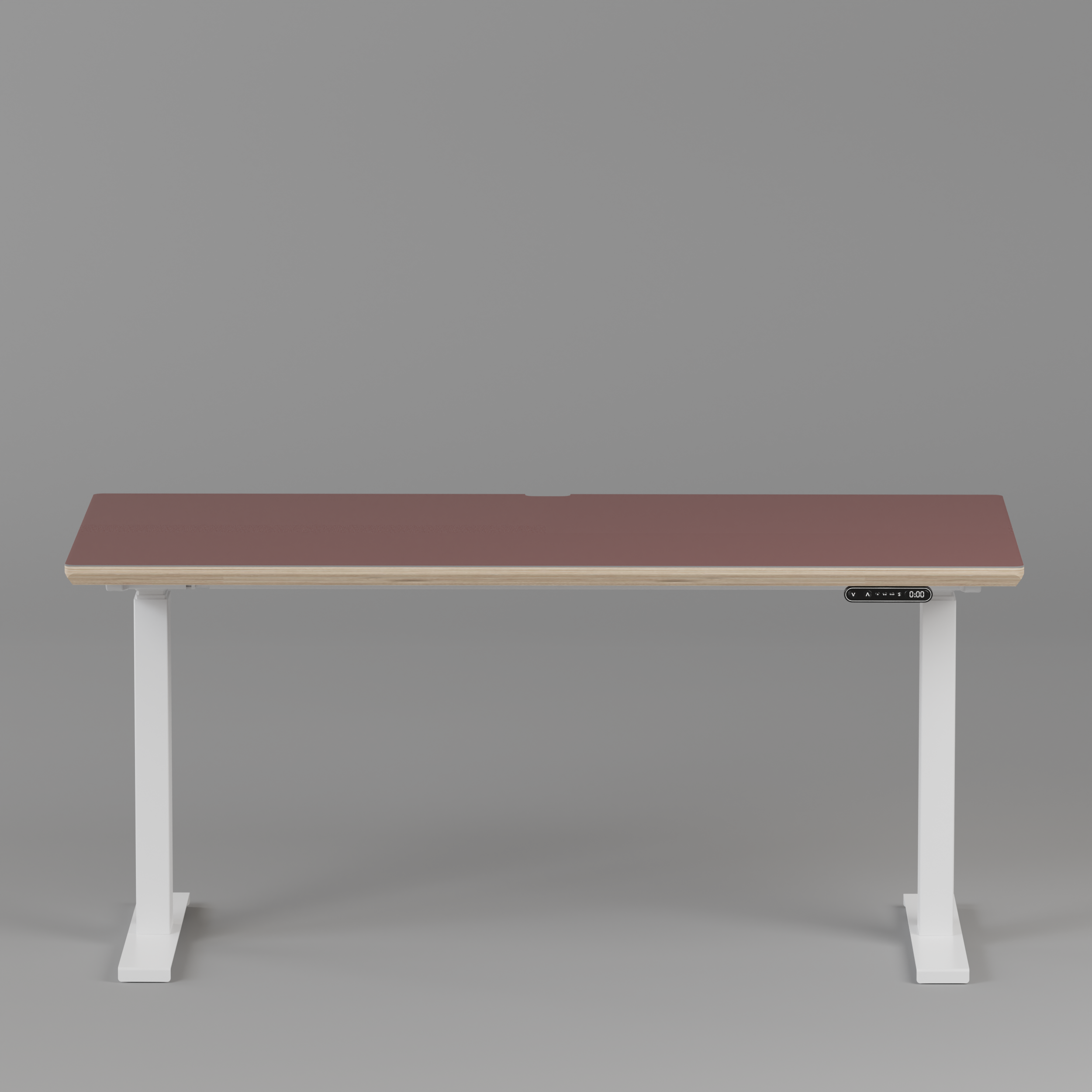 Model 301 Electric Standing Desk | Rosso | 55 x 27 in | White Legs