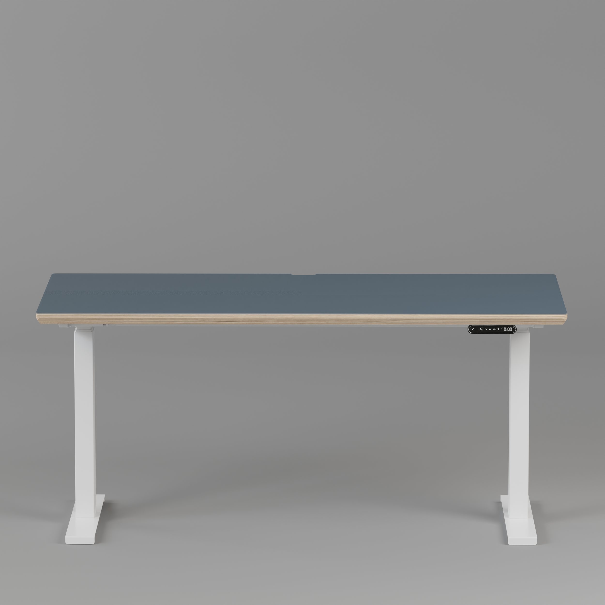 Model 301 Electric Standing Desk | Yale Blue | 55 x 27 in | White Legs