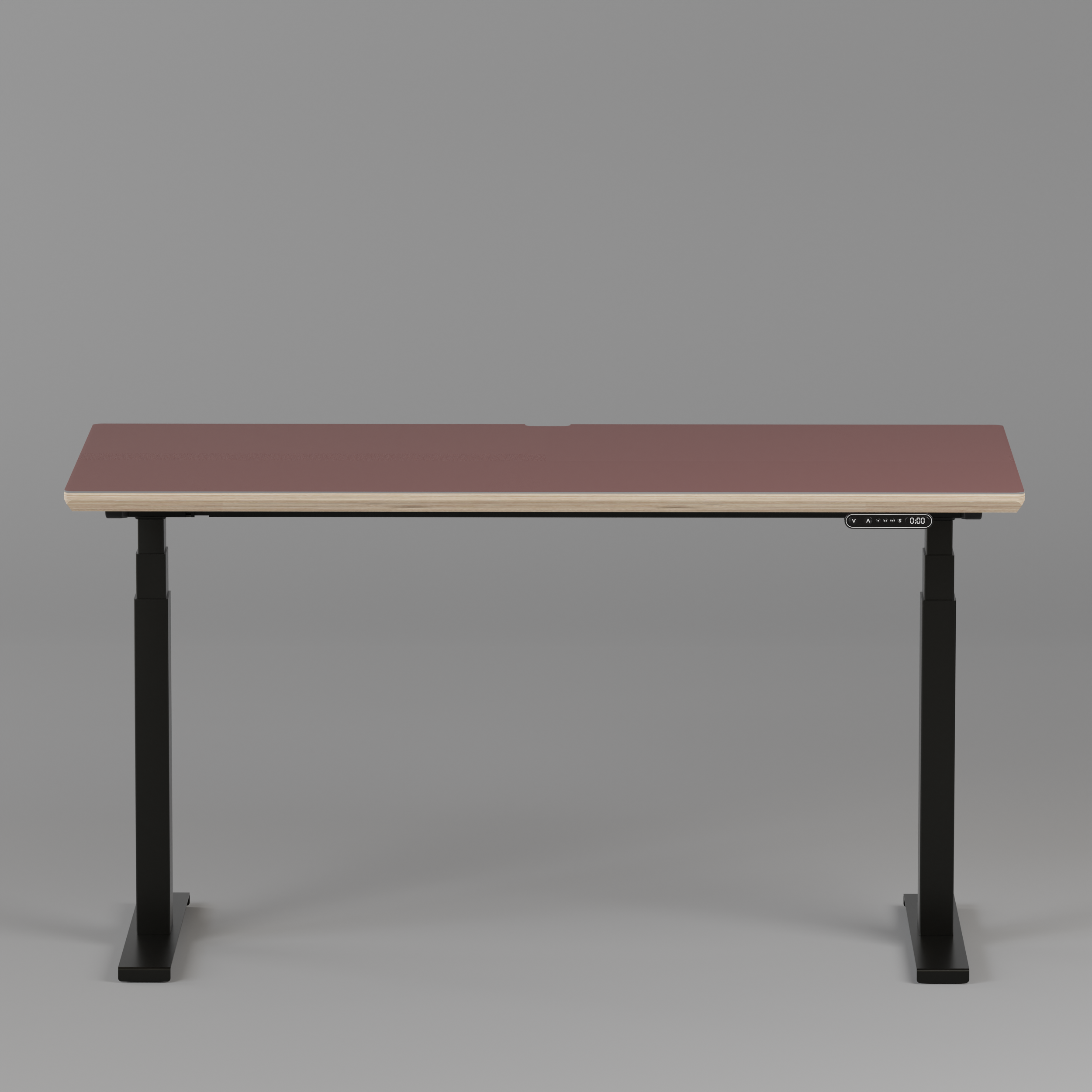 Model 301 Electric Standing Desk | Rosso | 55 x 27 in | Black Legs
