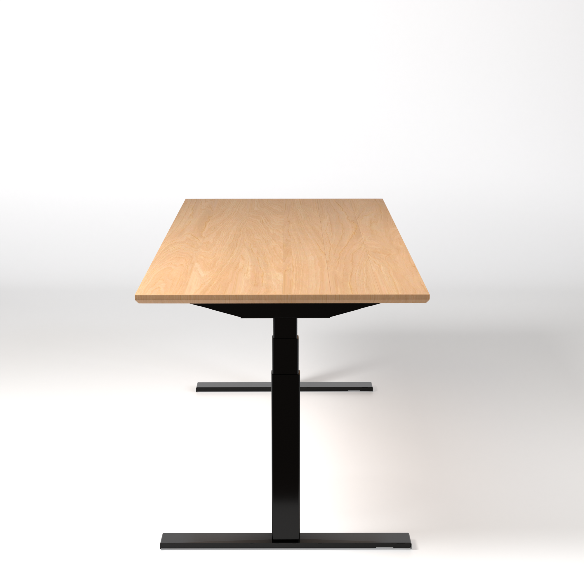 Model 304 | Pro High-Speed Solid-Wood Desk (68"x29") | Oak Wood | Black Legs