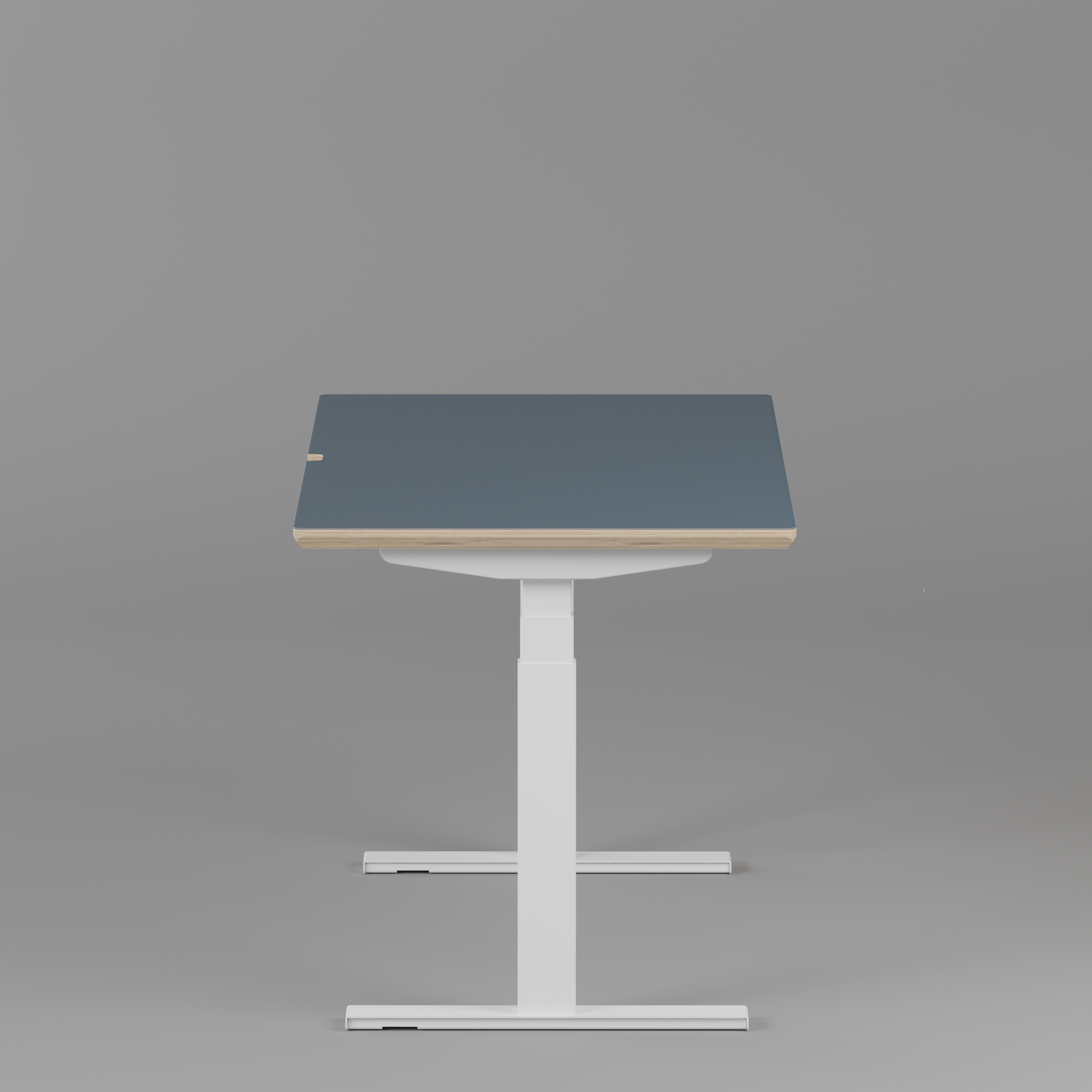 Model 301 Electric Standing Desk | Yale Blue | 55 x 27 in | White Legs