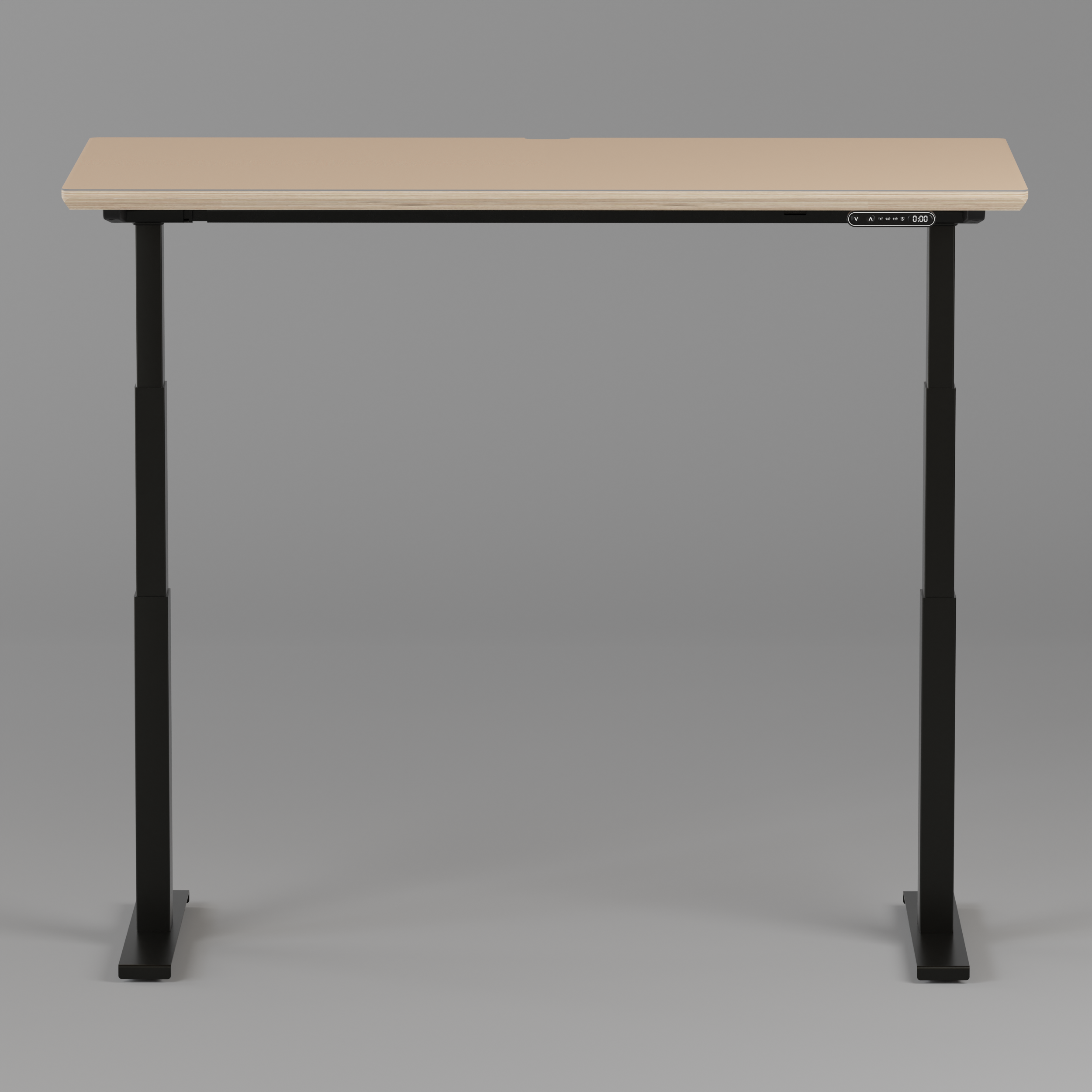 Model 301 Electric Standing Desk | Beige | 55 x 27 in | Black Legs