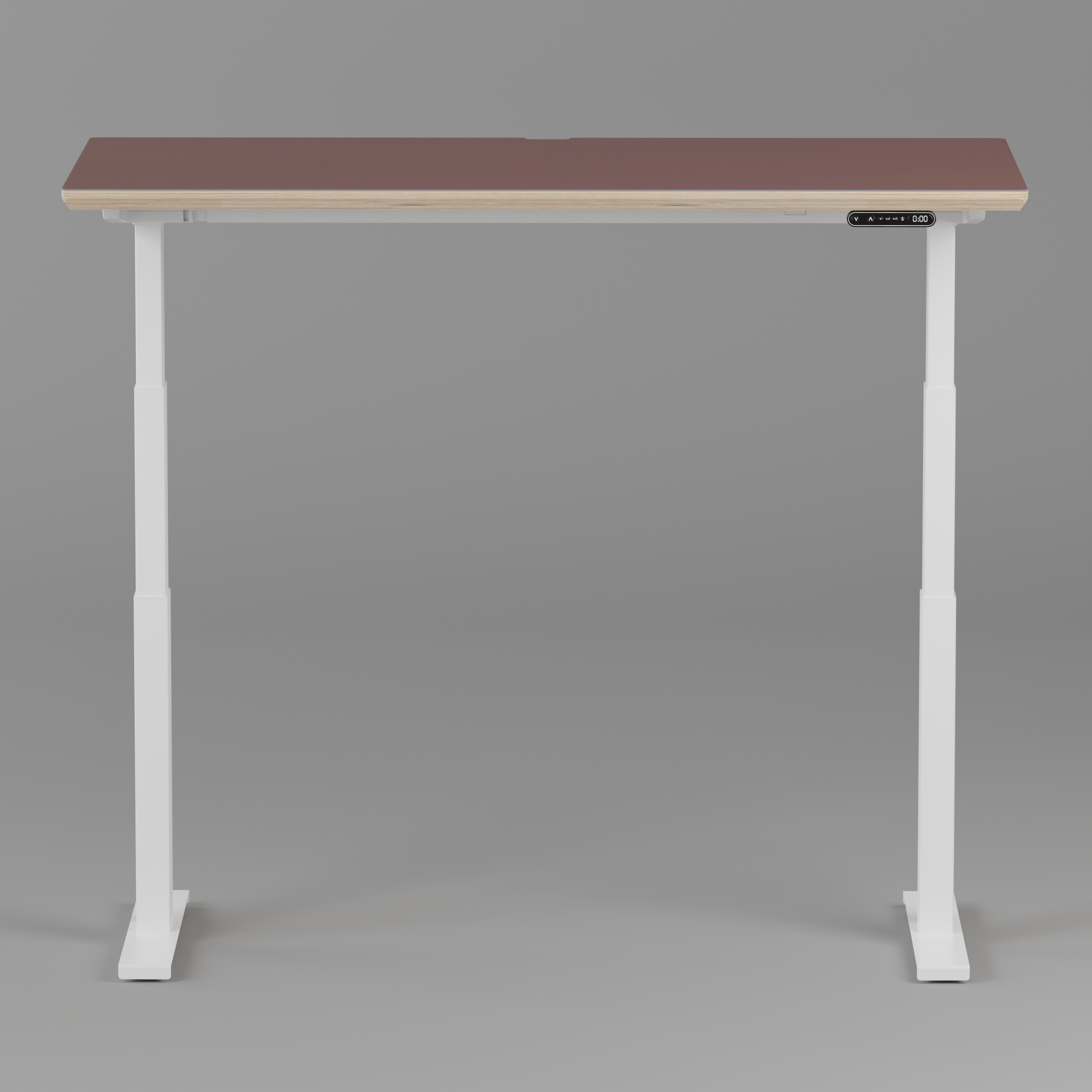 Model 301 Electric Standing Desk | Rosso | 55 x 27 in | White Legs