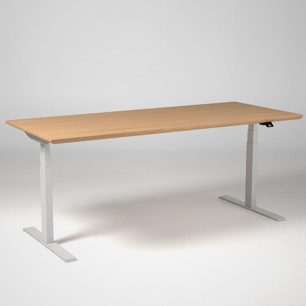 Model 304 | Pro High-Speed Solid-Wood Desk (68"x29") | Oak Wood | White Legs