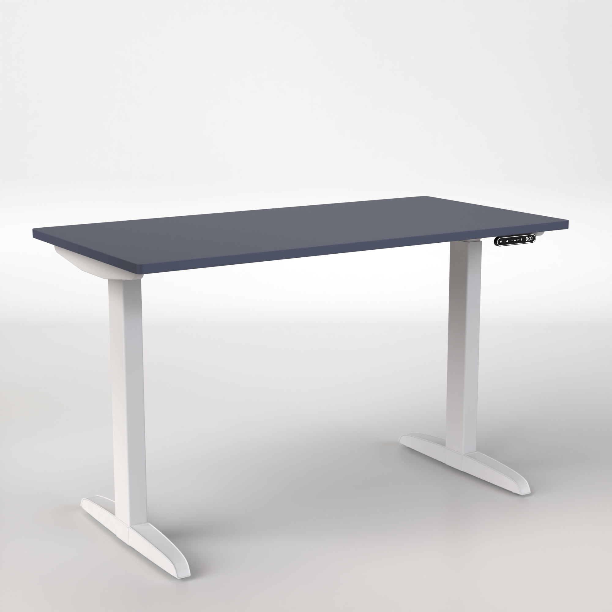 Model 301 | Everyday Electric Sit-Stand Desk (48"x24") | Blue | White Legs