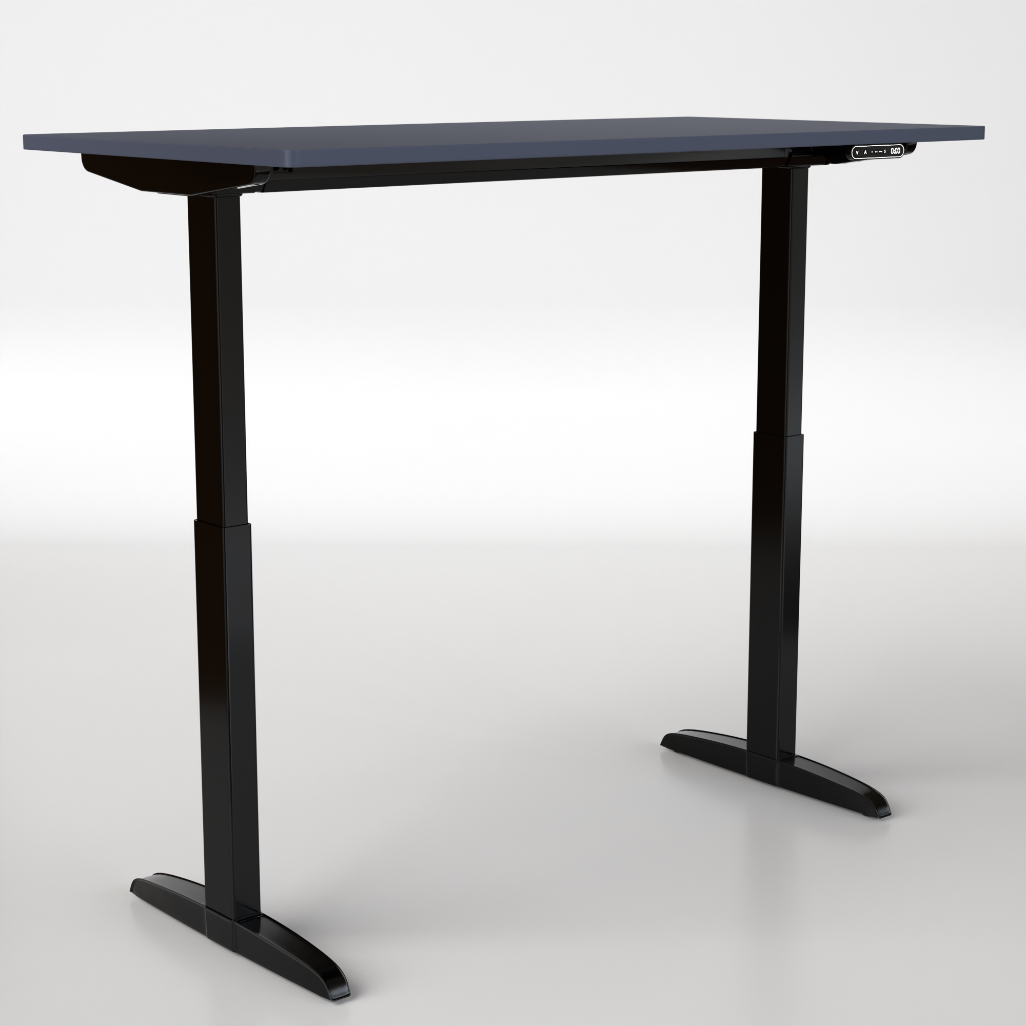 Model 301 | Everyday Electric Sit-Stand Desk (55"x27") | Blue | Black Legs