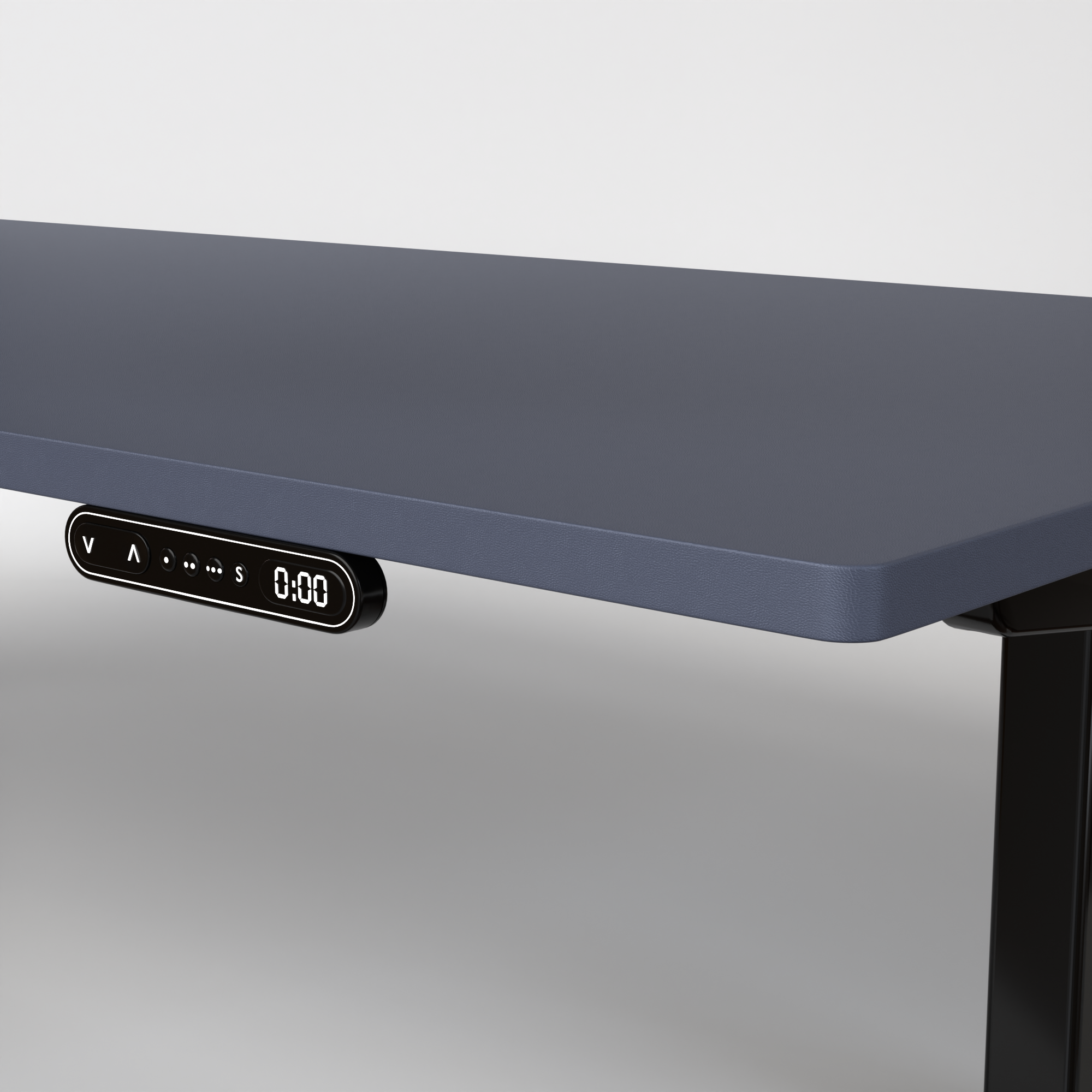 Model 301 | Everyday Electric Sit-Stand Desk (55"x27") | Blue | Black Legs