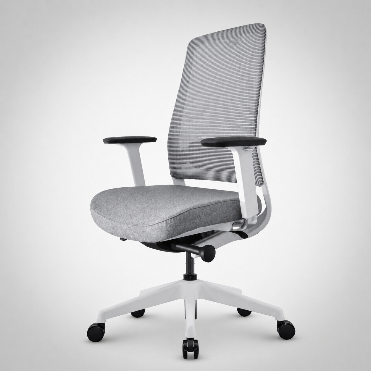 Model 54 Ergonomic Office Chair | White/Grey | Nylon Base