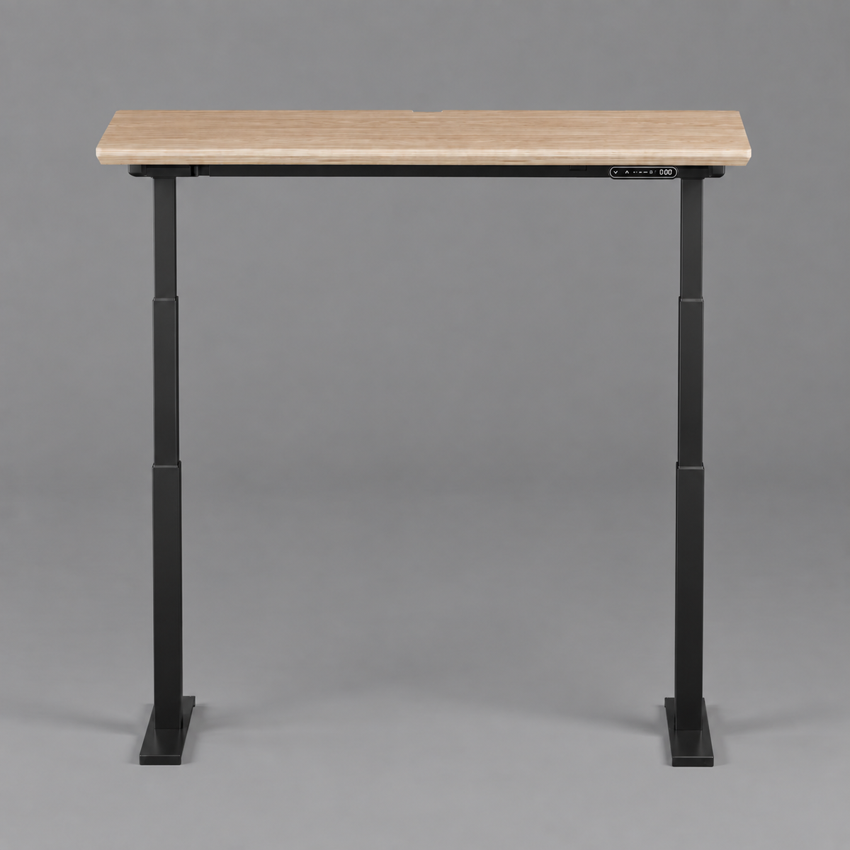 Model 301 Electric Standing Desk | Oak Veneer | 48 x 24 in | Black Legs