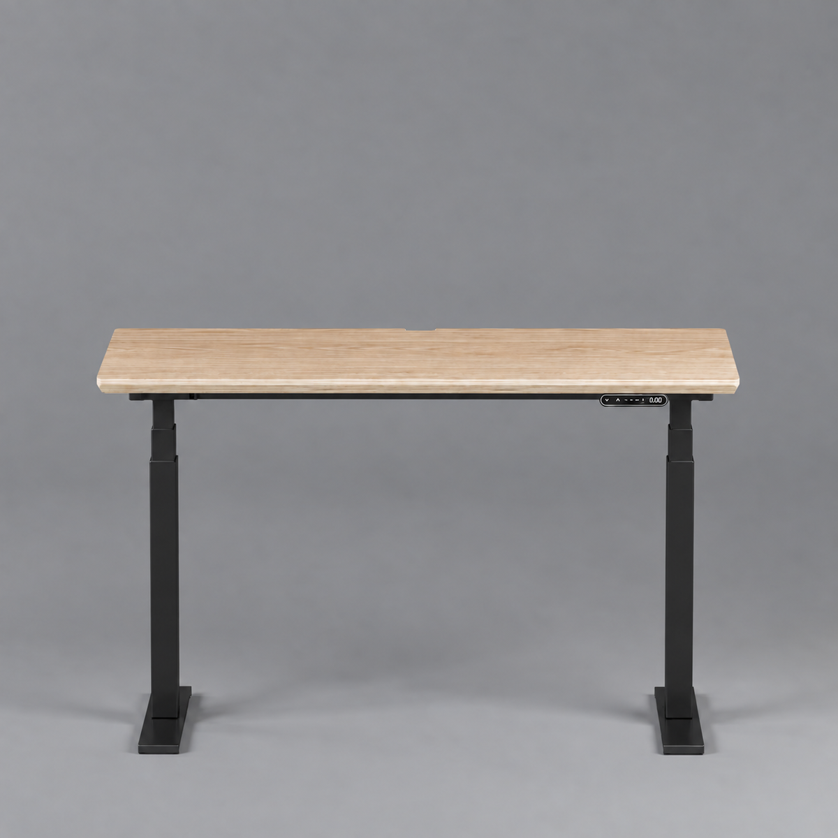Model 301 Electric Standing Desk | Oak Veneer | 48 x 24 in | Black Legs