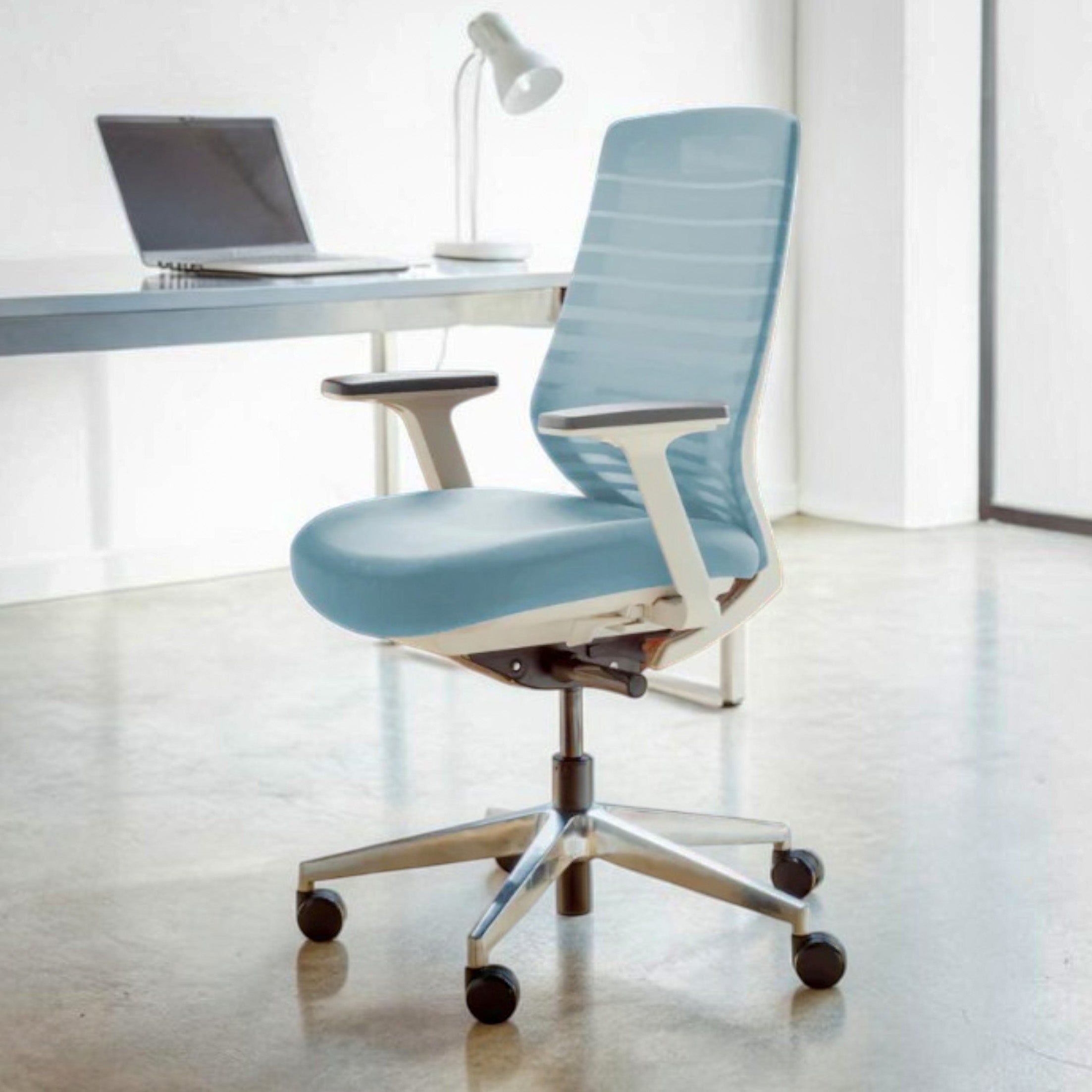 Model 11 Ergonomic Office Chair | Blue | Metal Base