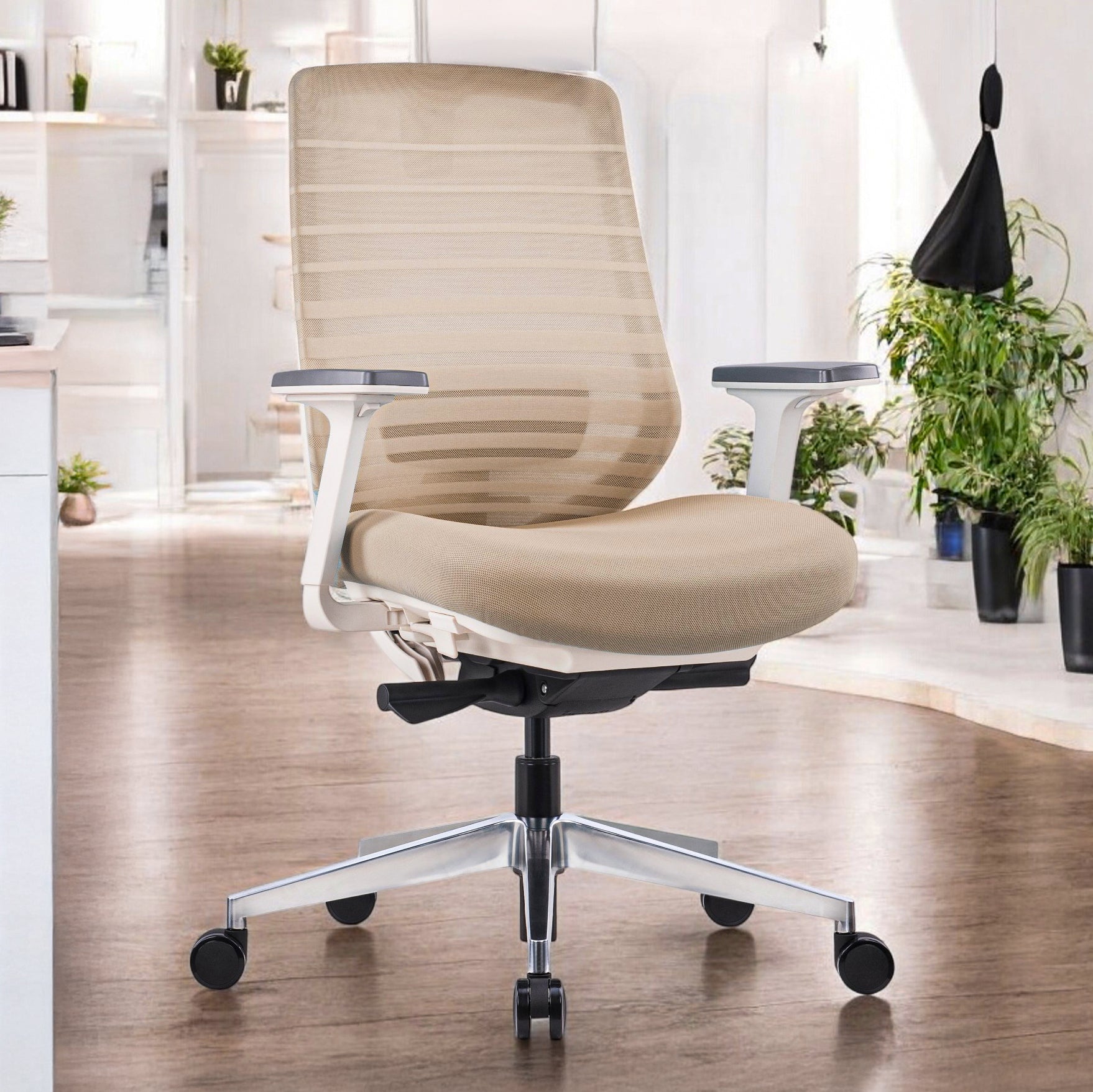 Model 11 Ergonomic Office Chair Sand Metal Base