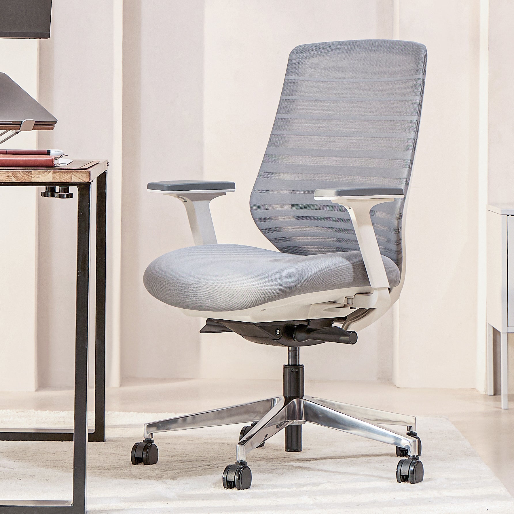Model 11 Ergonomic Office Chair | Grey | Metal Base