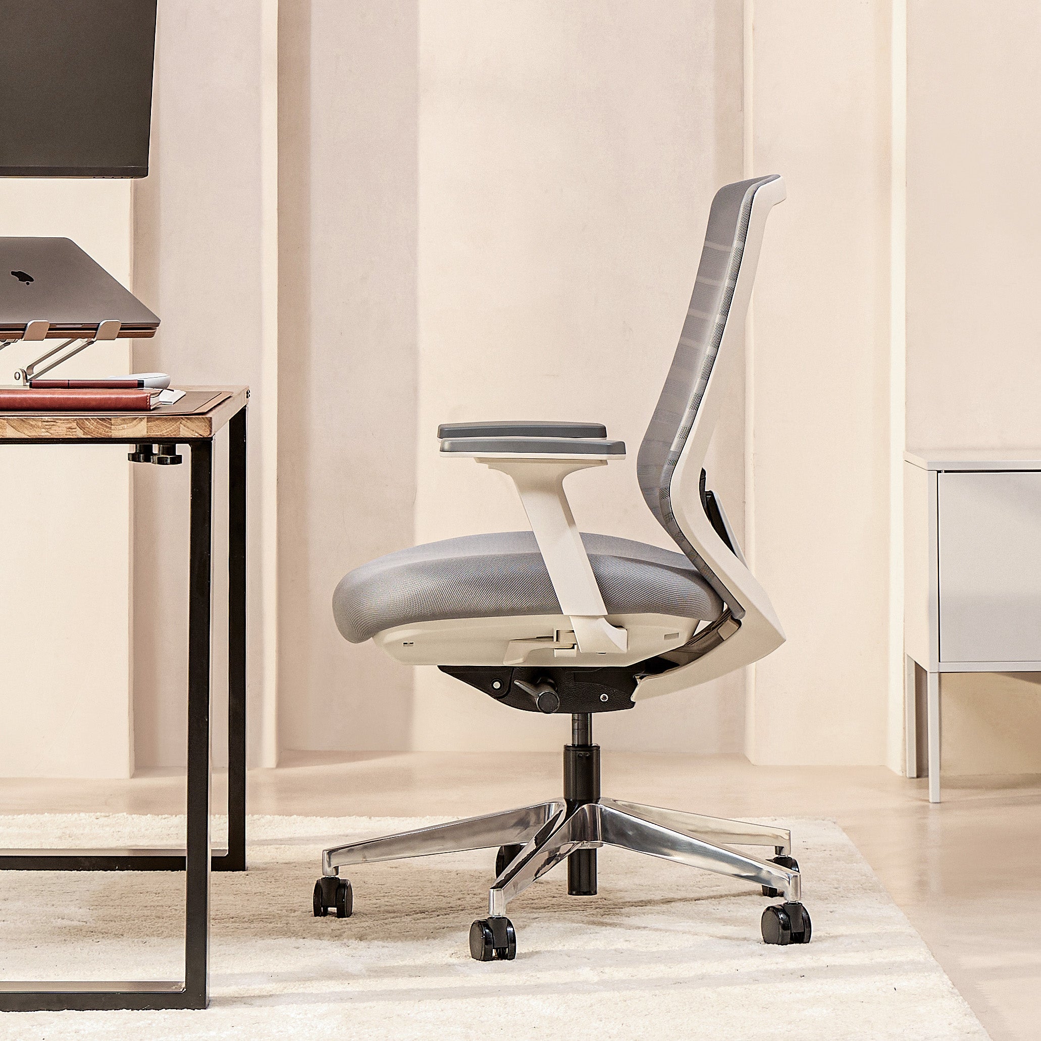 Model 11 Ergonomic Office Chair | Grey | Metal Base