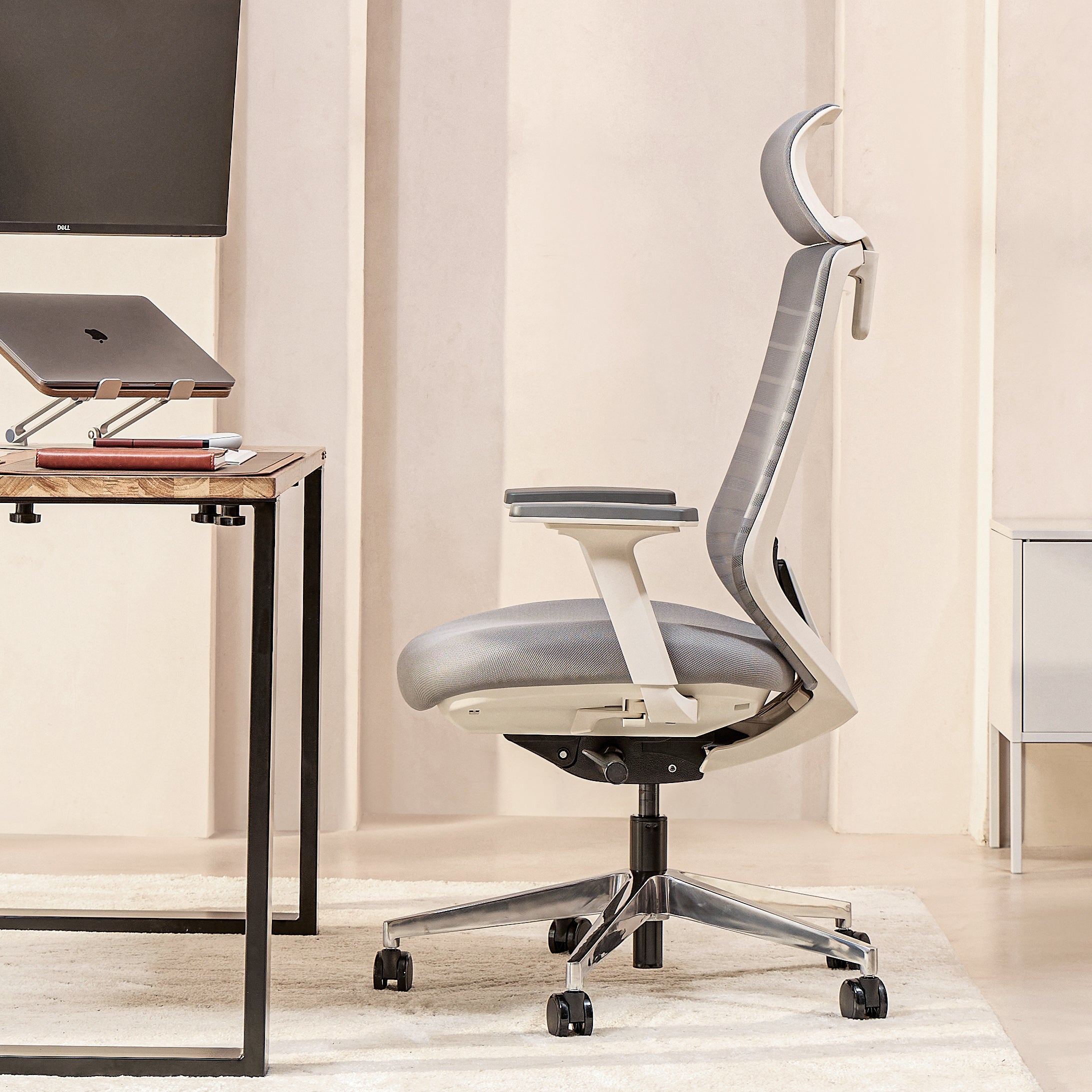 Model 11 Ergonomic Office Chair | Grey | Metal Base